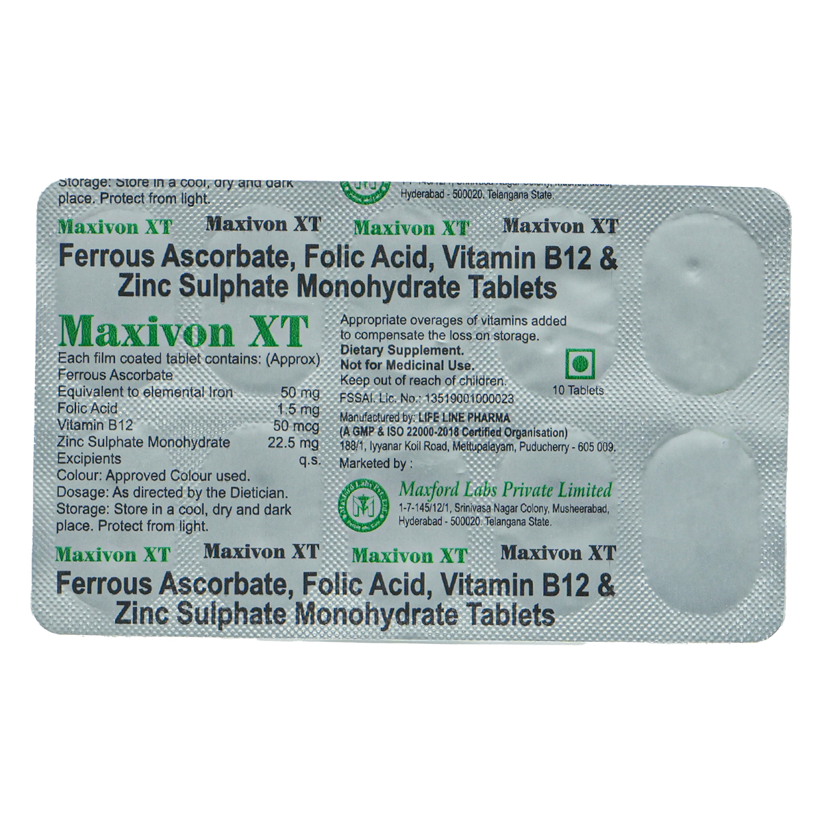 Maxivon XT Tablet 10's, Pack of 10 TabletS Maxivon XT Tablet 10's, Pack of 10 TabletS