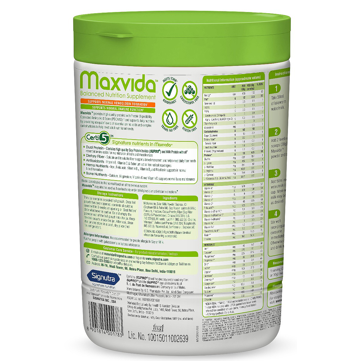 Maxvida Chocolate Flavour Powder 400 gm, Pack of 1 Maxvida Chocolate Flavour Powder 400 gm, Pack of 1