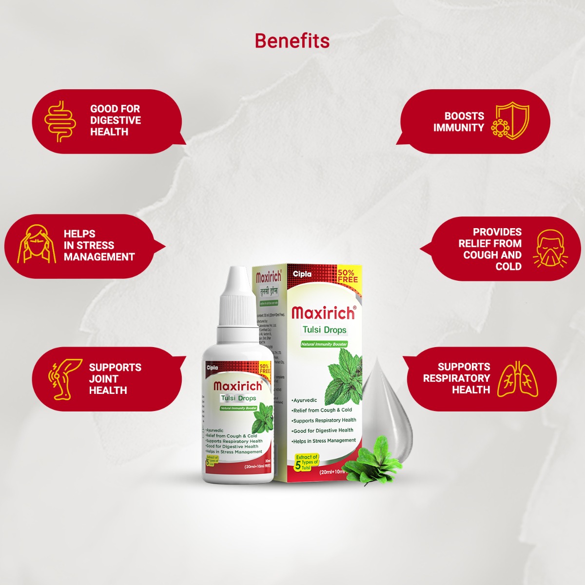 Maxirich Tulsi Drops, 30 ml, Pack of 1 Maxirich Tulsi Drops, 30 ml, Pack of 1