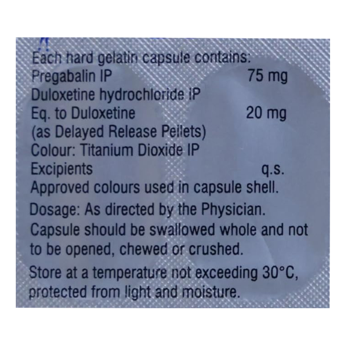 Maxdulin 75 mg/20 mg Capsule 10's, Pack of 10 Maxdulin 75 mg/20 mg Capsule 10's, Pack of 10