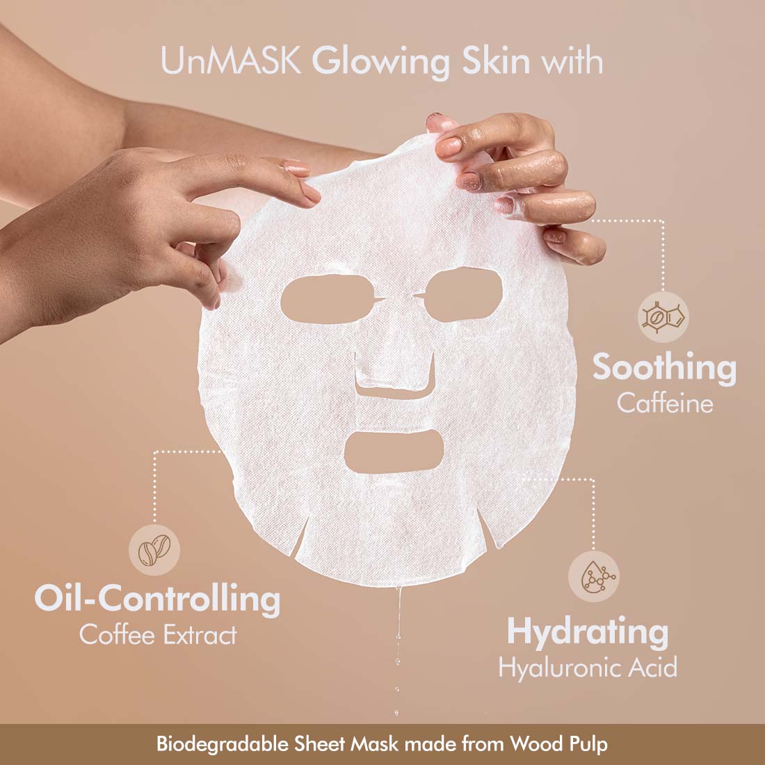 Mcaffeine Coffee Sheet Mask with Vitamin C 20 gm | Coffee Extract & Vitamin C | For Hydrating & Clatifying Skin | Provides Sun Protection | Reduces DarK Spots & Pigmentation | Natural | For All Skin Type, Pack of 1 Mcaffeine Coffee Sheet Mask with Vitamin C 20 gm | Coffee Extract & Vitamin C | For Hydrating & Clatifying Skin | Provides Sun Protection | Reduces DarK Spots & Pigmentation | Natural | For All Skin Type, Pack of 1