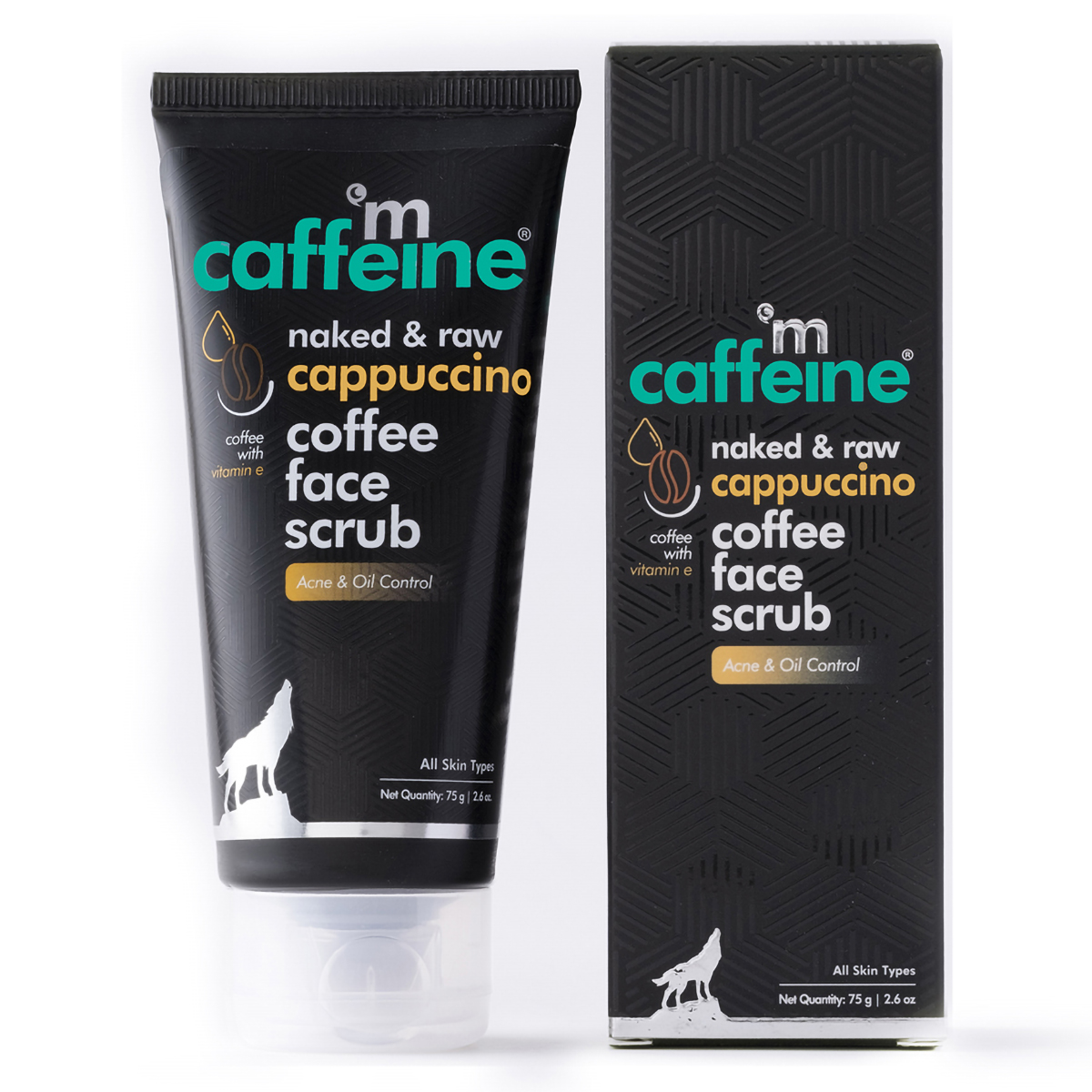 Mcaffeine Naked & Raw Cappuccino Coffee Face Scrub 75 gm | Enriched With Coffee, Caffeine, Vitamin E, Cinnamon, Kaolin & Bentonite Clay | Control Excess Oil | Treats Acne | Kills 99.9% Acne Causing Germs | For All Skin Type, Pack of 1 Mcaffeine Naked & Raw Cappuccino Coffee Face Scrub 75 gm | Enriched With Coffee, Caffeine, Vitamin E, Cinnamon, Kaolin & Bentonite Clay | Control Excess Oil | Treats Acne | Kills 99.9% Acne Causing Germs | For All Skin Type, Pack of 1