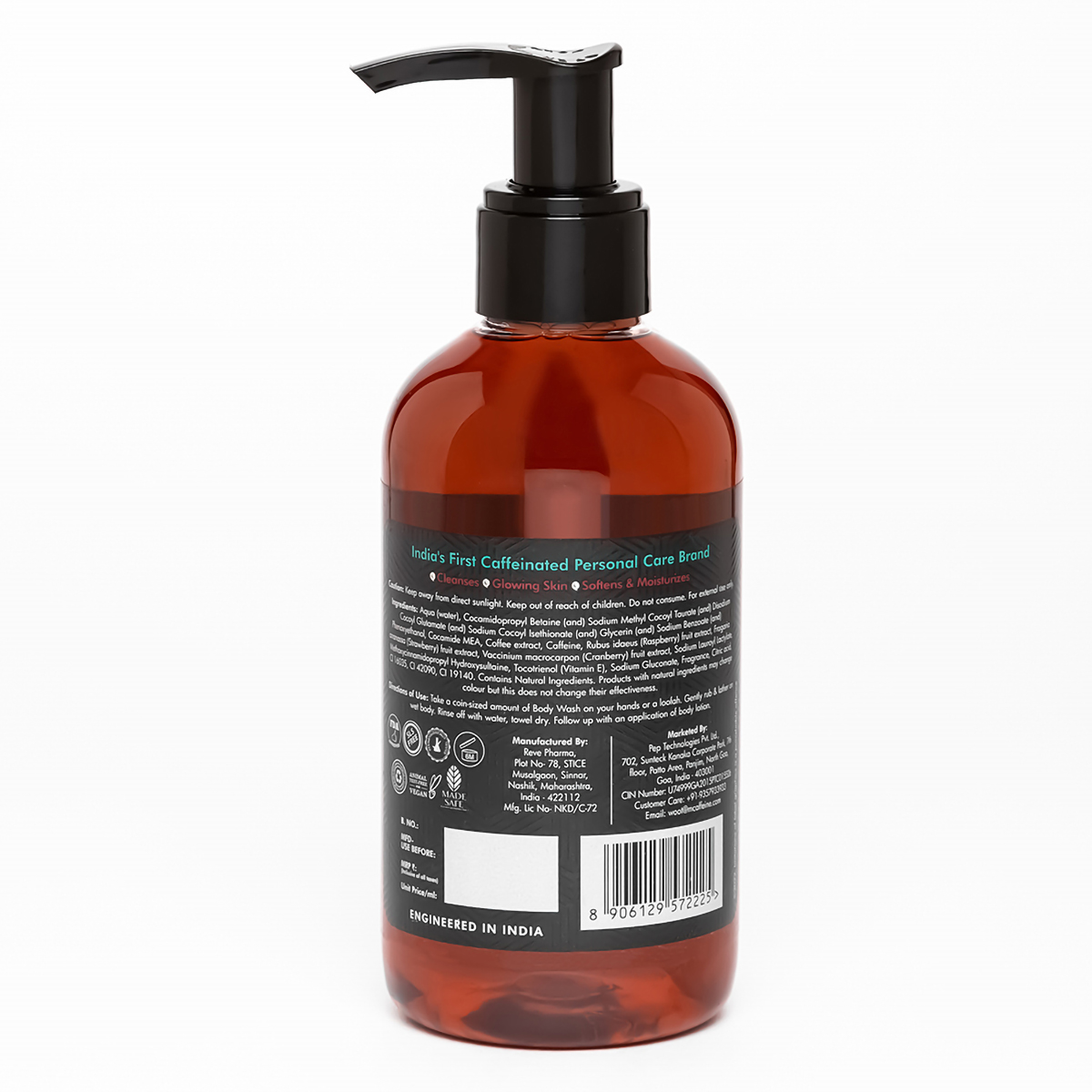 mCaffeine Coffee Body Wash with Berries 200 ml | Enriched With Coffee Extract, Caffeine, Vitamin E & Berries | De-Tans | Cleanses & Moisturises Skin | Gives Glowing Skin | Fruity Coffee Aroma | For All Skin Type, Pack of 1 mCaffeine Coffee Body Wash with Berries 200 ml | Enriched With Coffee Extract, Caffeine, Vitamin E & Berries | De-Tans | Cleanses & Moisturises Skin | Gives Glowing Skin | Fruity Coffee Aroma | For All Skin Type, Pack of 1