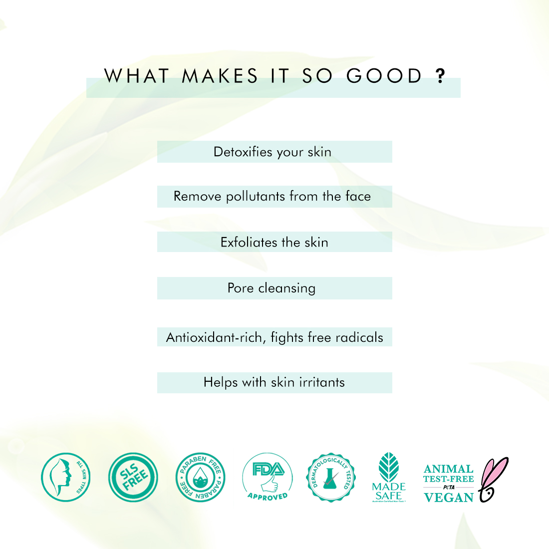 Mcaffeine Naked Detox Green Tea Face Wash 100 gm | Enriched With Green Tea, Vitamin C, Hyaluronic Acid & Caffiene | Detoxifies Skin | Removes Dirt & Impurities | For All Skin Type, Pack of 1 Mcaffeine Naked Detox Green Tea Face Wash 100 gm | Enriched With Green Tea, Vitamin C, Hyaluronic Acid & Caffiene | Detoxifies Skin | Removes Dirt & Impurities | For All Skin Type, Pack of 1