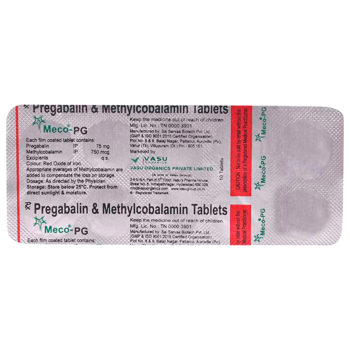 Meco PG Tablet 10's, Pack of 10 TABLETS Meco PG Tablet 10's, Pack of 10 TABLETS