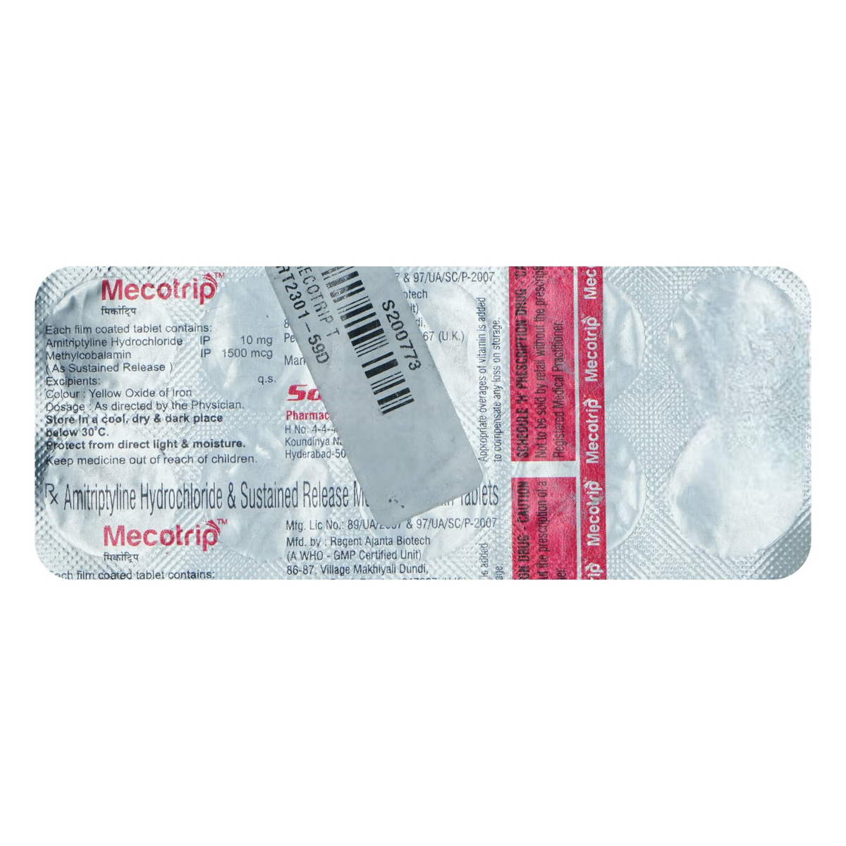 Mecotrip Tablet 10's, Pack of 10 TABLETS Mecotrip Tablet 10's, Pack of 10 TABLETS