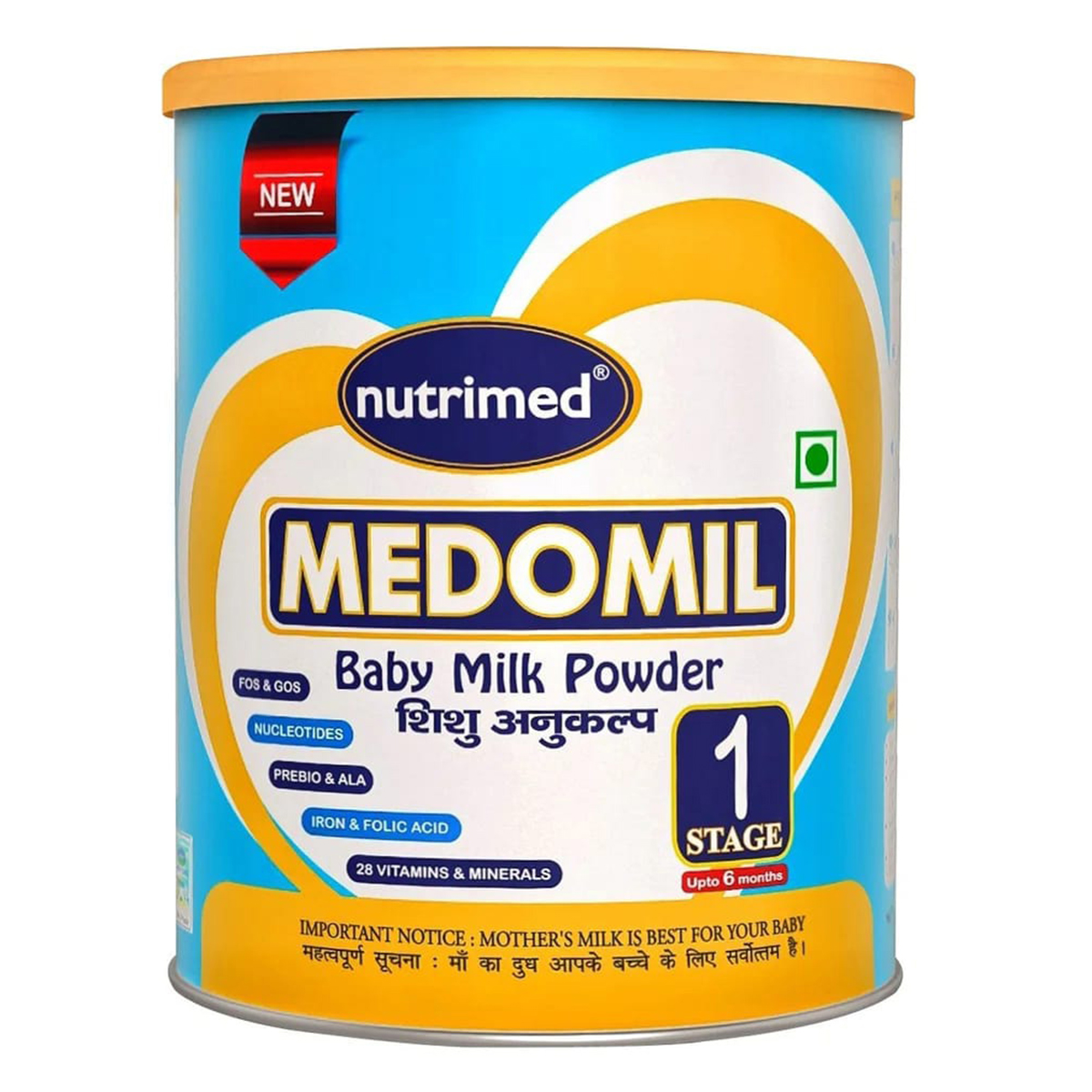Medomil Baby Milk Powder, Stage 1, Up to 6 Months, 400 gm Tin, Pack of 1 Medomil Baby Milk Powder, Stage 1, Up to 6 Months, 400 gm Tin, Pack of 1