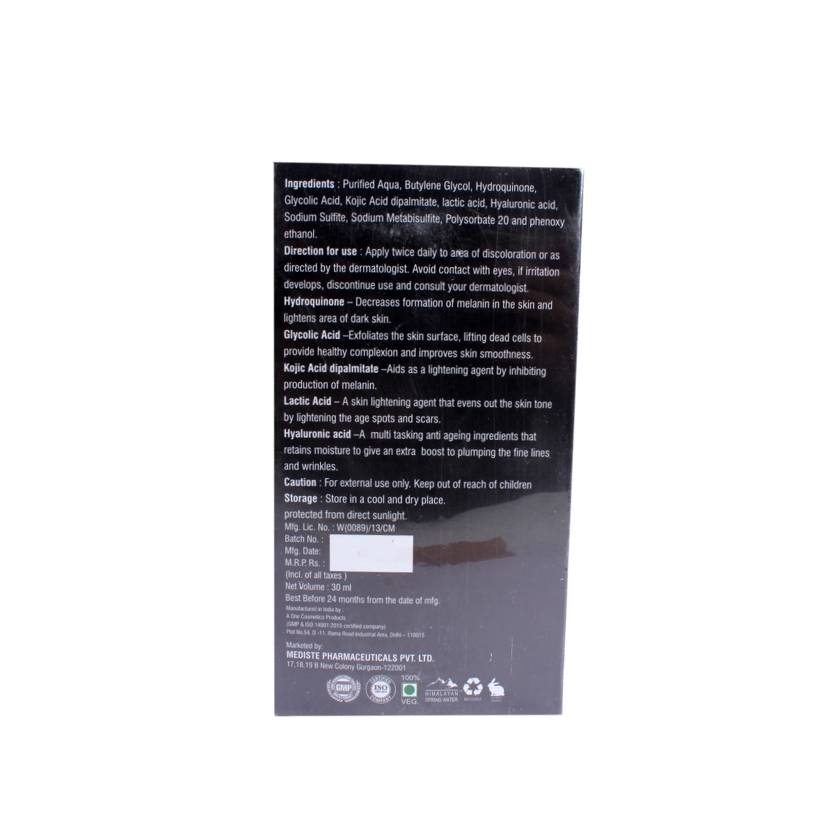 Medbrite Serum 30 ml | Dark Spots Reduction Serum | Removes Melasma | Treat Hyperpigmentation | Evens Skin Tone, Pack of 1 Medbrite Serum 30 ml | Dark Spots Reduction Serum | Removes Melasma | Treat Hyperpigmentation | Evens Skin Tone, Pack of 1