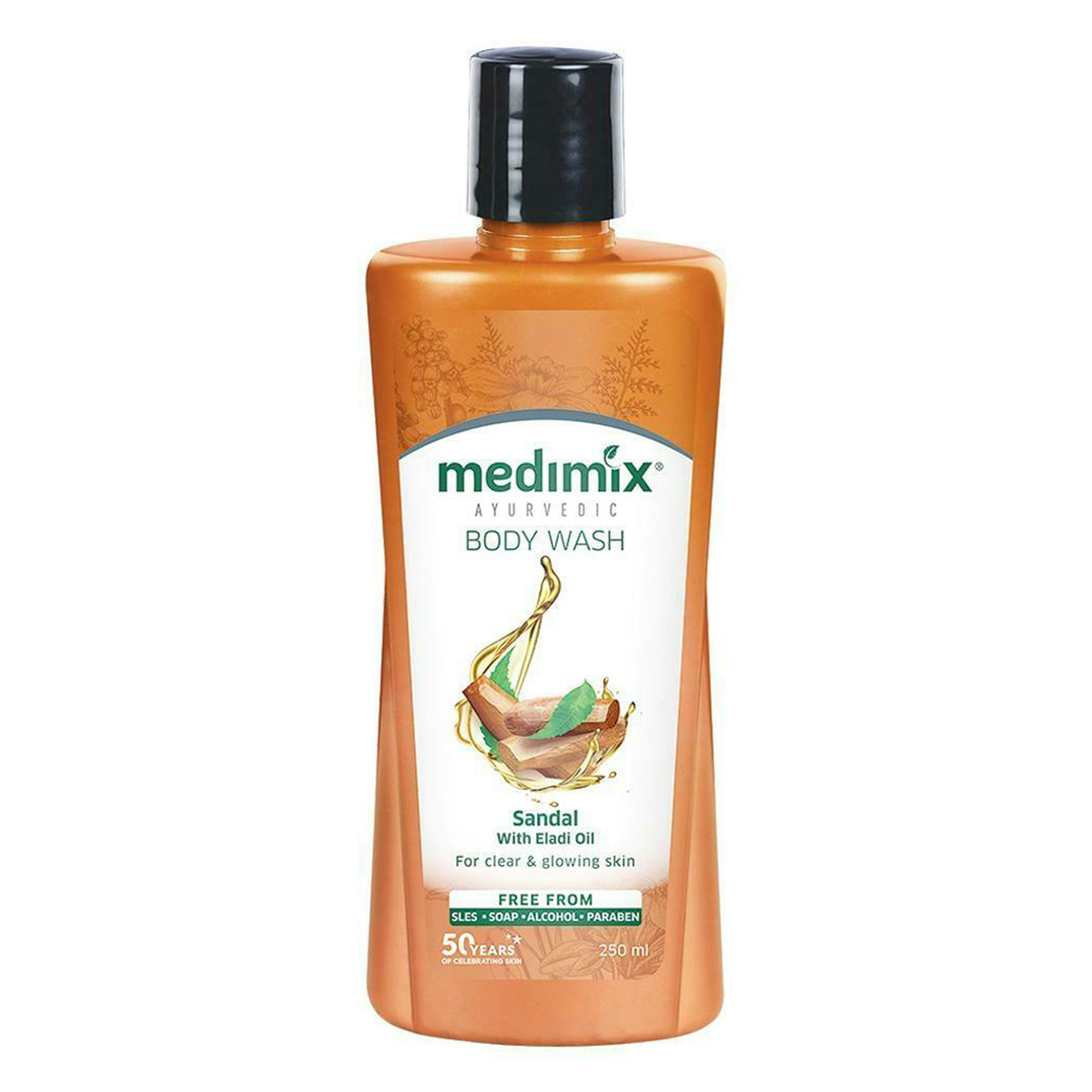 Medimix Sandal Body Wash 250 ml | With Eladi Oil | Reduces Suntan | Prevent Body Odour | For Clear & Glowing Skin, Pack of 1 Medimix Sandal Body Wash 250 ml | With Eladi Oil | Reduces Suntan | Prevent Body Odour | For Clear & Glowing Skin, Pack of 1