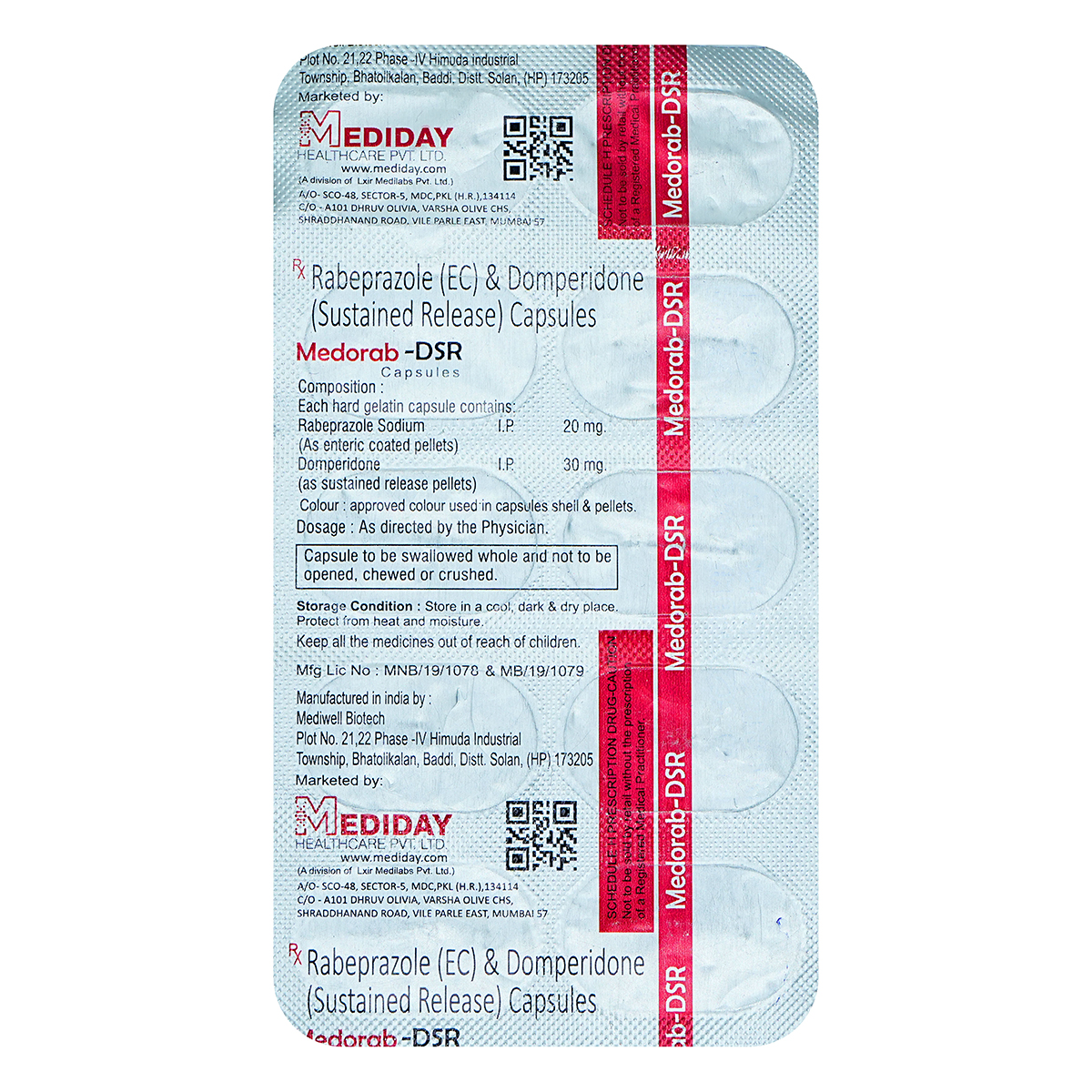 Medorab DSR Capsule 10's, Pack of 10 Medorab DSR Capsule 10's, Pack of 10