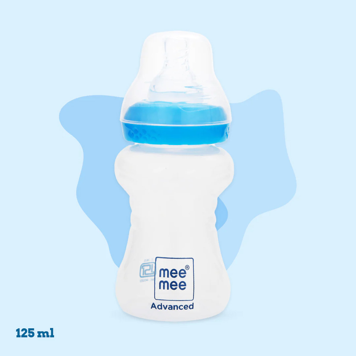 Mee Mee Milk-Safe Feeding Bottle with Anti-Colic Teat, 125 ml, Pack of 1 Mee Mee Milk-Safe Feeding Bottle with Anti-Colic Teat, 125 ml, Pack of 1