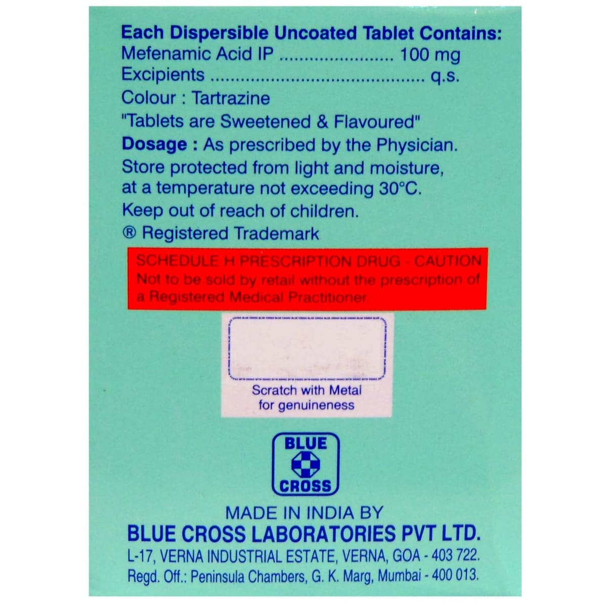 Meftal-P Dispersible Tablet 10's, Pack of 10 TABLETS Meftal-P Dispersible Tablet 10's, Pack of 10 TABLETS
