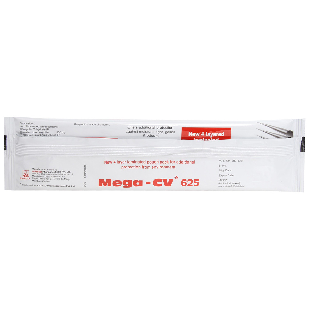 Mega CV 625 Tablet 10's, Pack of 10 TABLETS Mega CV 625 Tablet 10's, Pack of 10 TABLETS