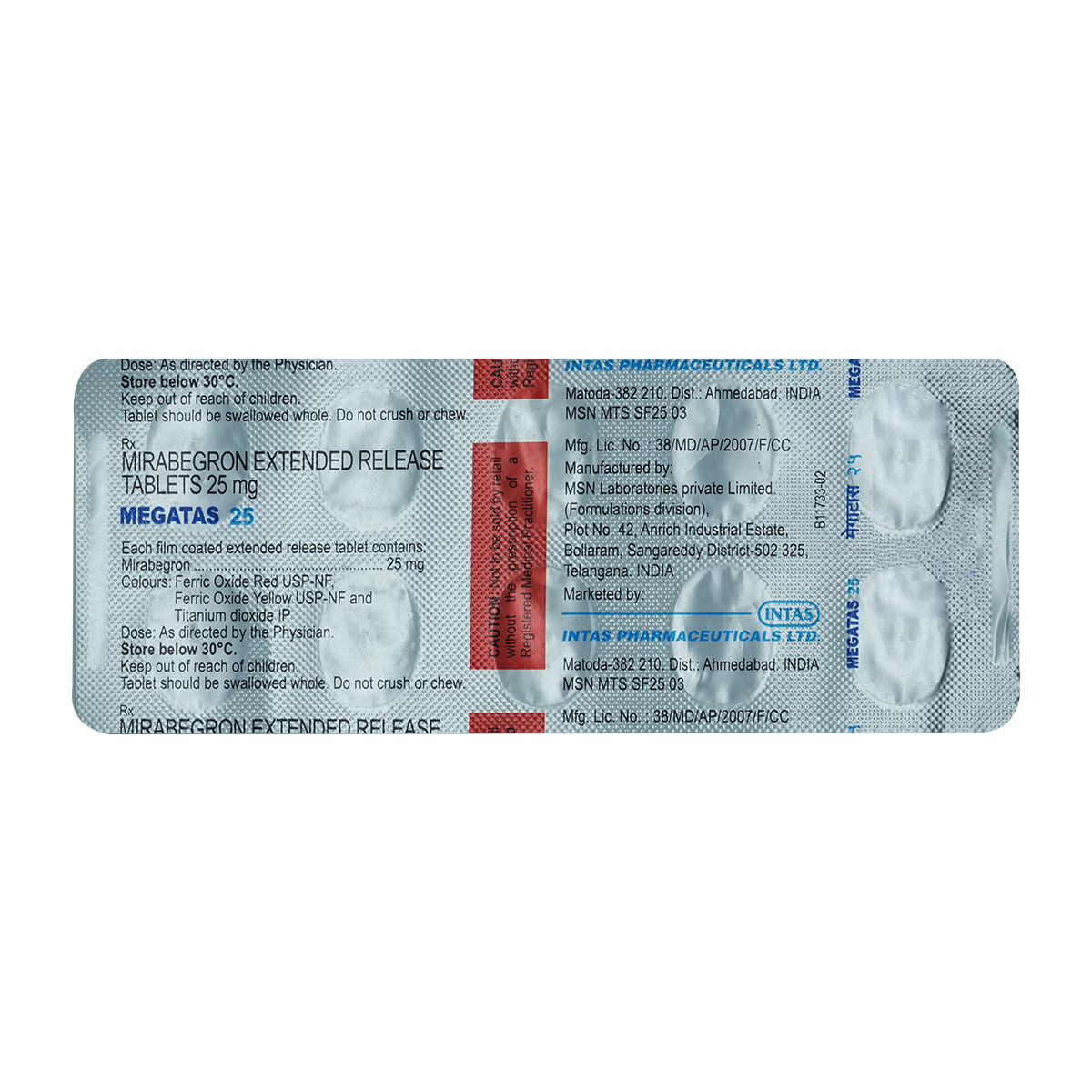 Megatas 25mg Er Tablet 10's, Pack of 10 TabletS Megatas 25mg Er Tablet 10's, Pack of 10 TabletS