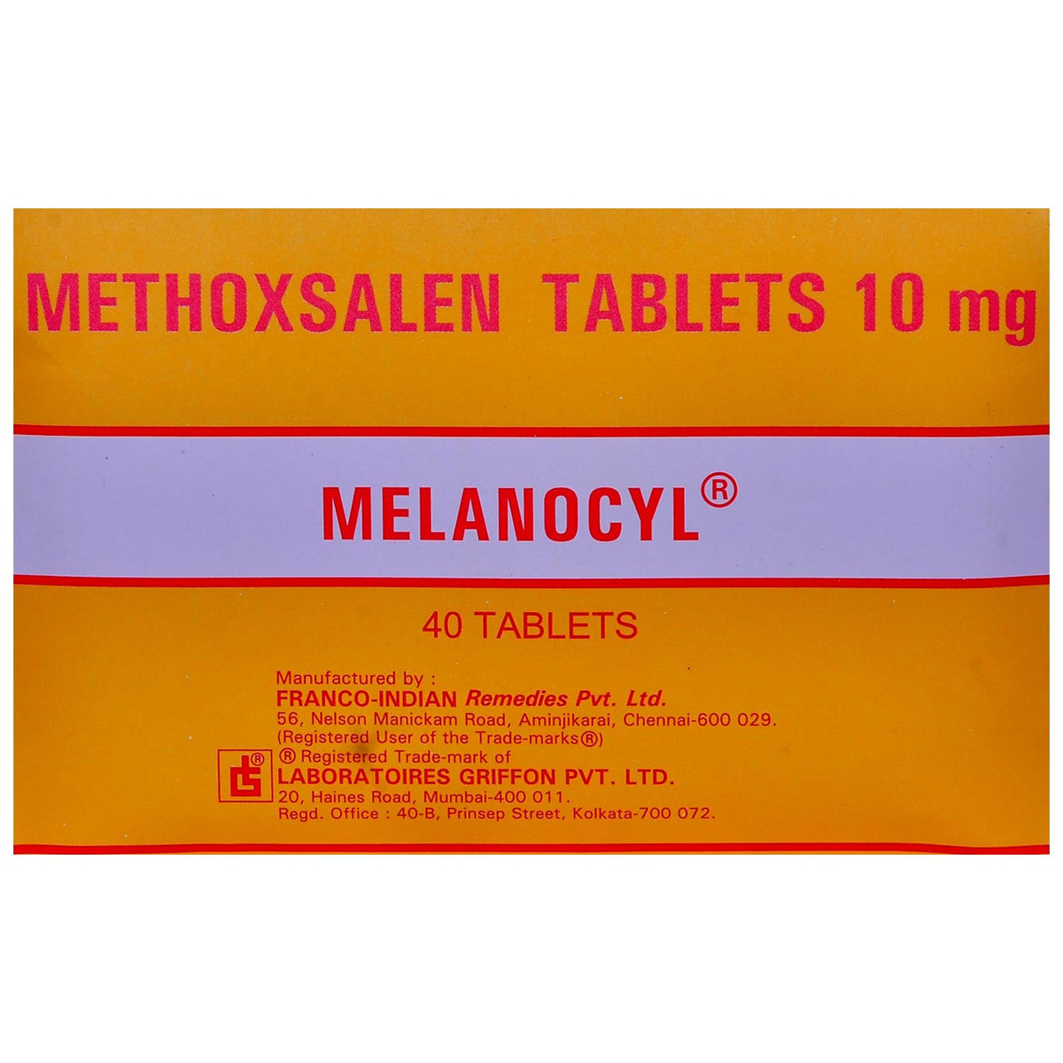 Melanocyl Tablet 40's, Pack of 40 TABLETS Melanocyl Tablet 40's, Pack of 40 TABLETS