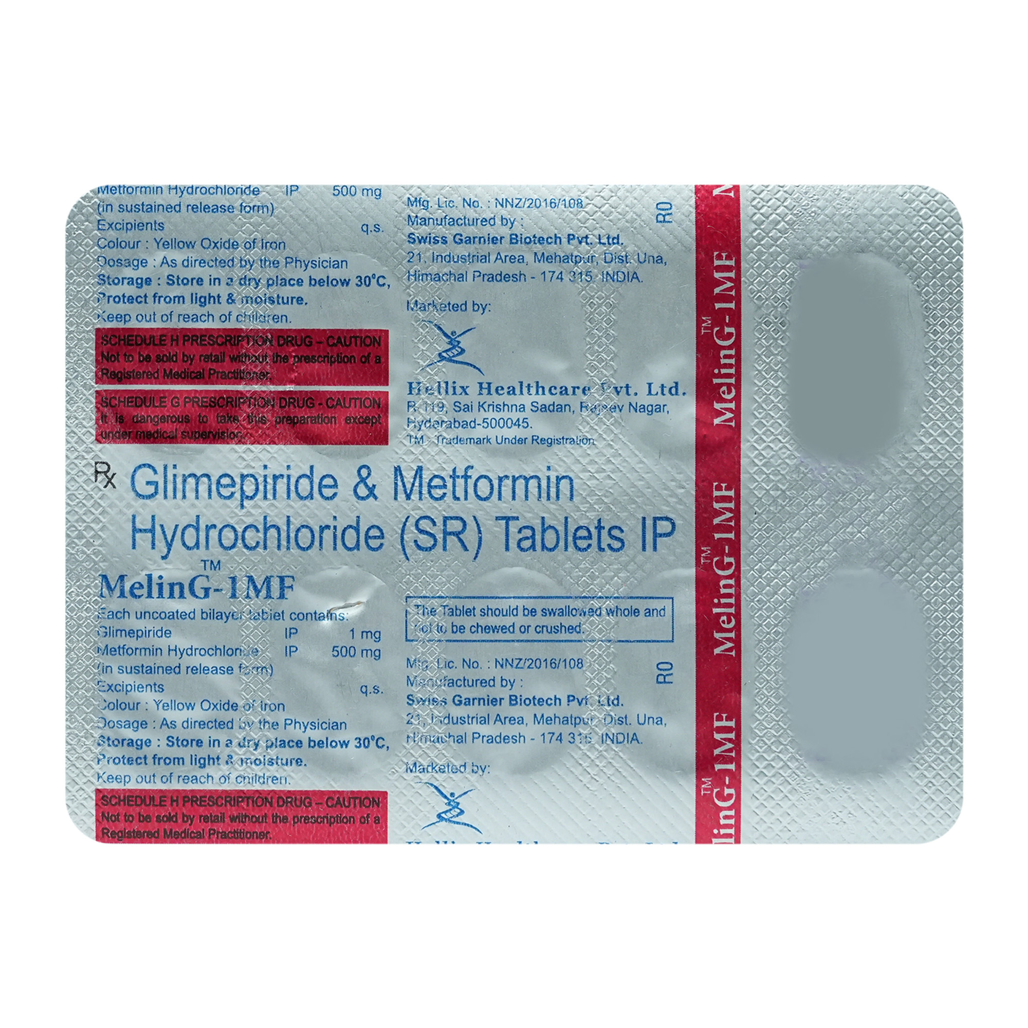 Meling-1mf Tablet 10's, Pack of 10 TabletS Meling-1mf Tablet 10's, Pack of 10 TabletS