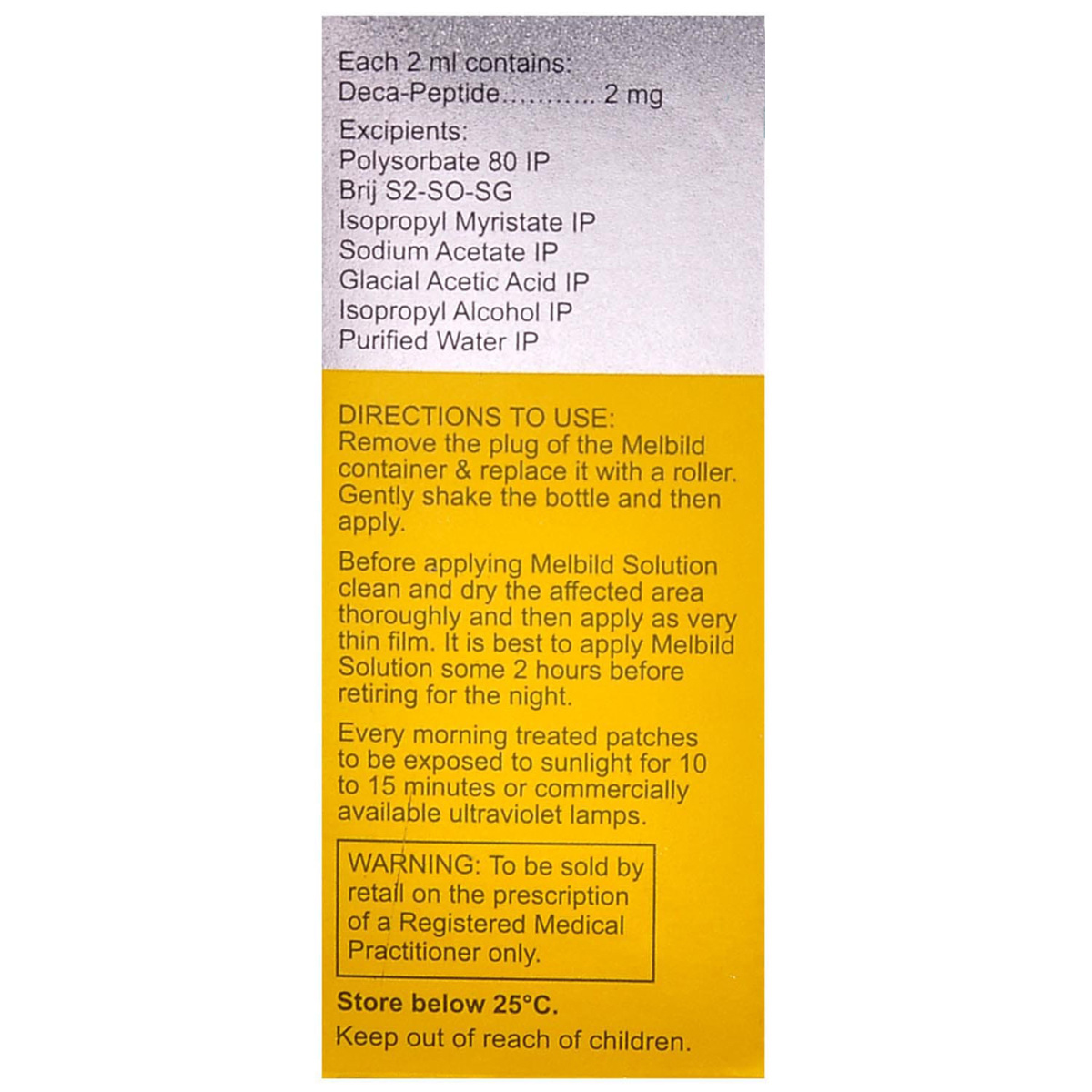 Melbild Solution 2 ml, Pack of 1 Solution Melbild Solution 2 ml, Pack of 1 Solution