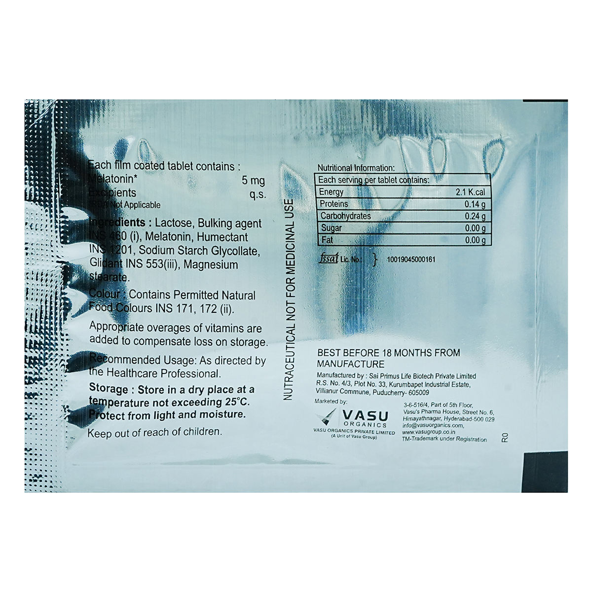 Melnite 5 Tablet 15's, Pack of 15 TabletS Melnite 5 Tablet 15's, Pack of 15 TabletS