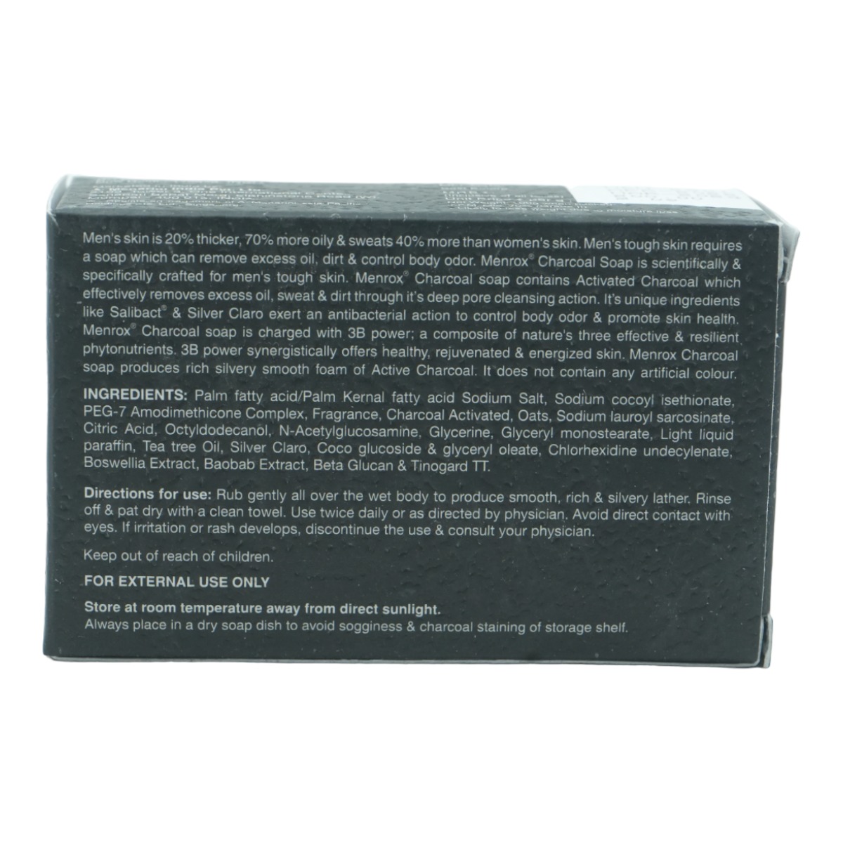 Menrox Charcoal Soap 100gm, Pack of 1 Menrox Charcoal Soap 100gm, Pack of 1