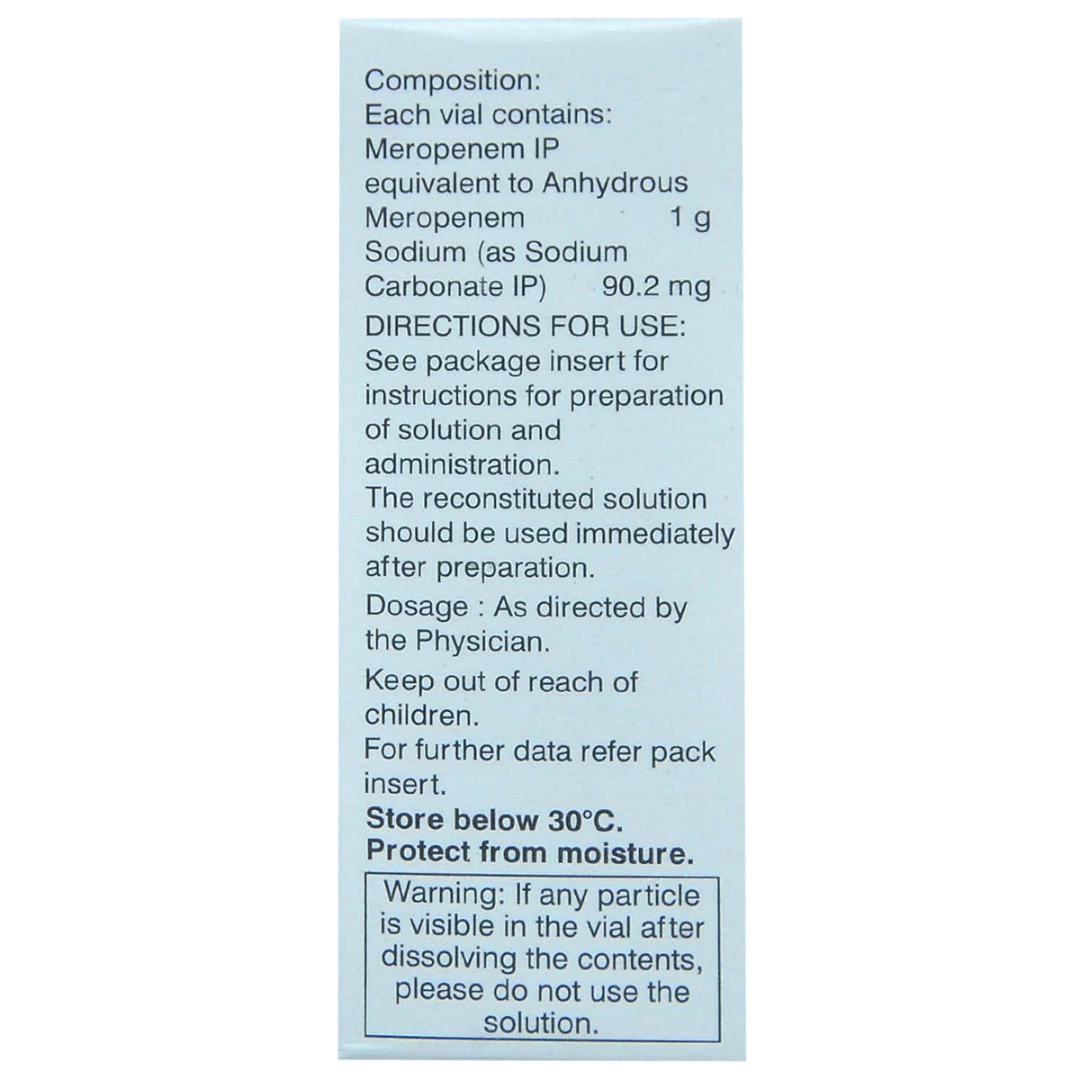 Mero 1gm Injection 1's, Pack of 1 INJECTION Mero 1gm Injection 1's, Pack of 1 INJECTION