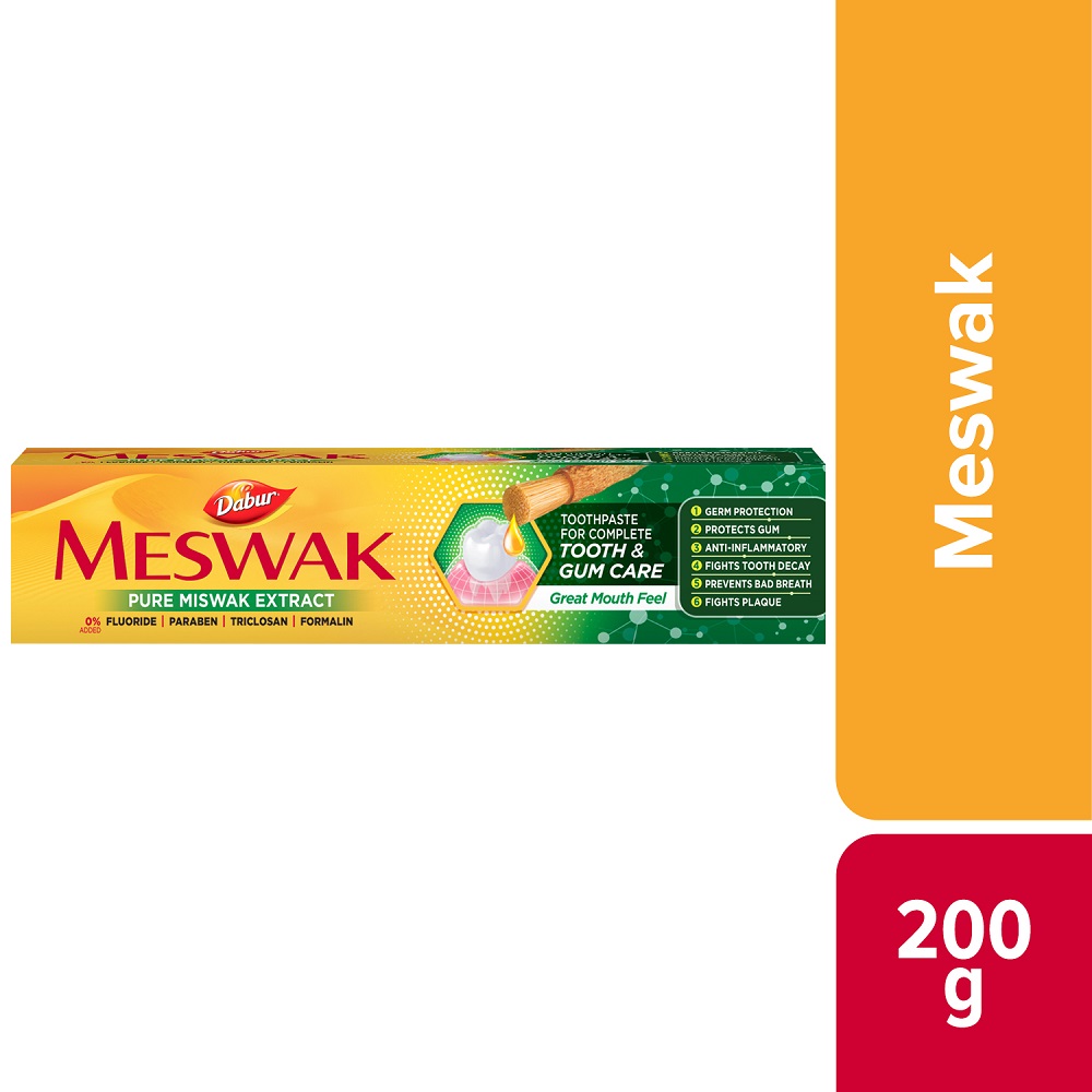 Dabur Meswak Complete Tooth & Gum Care Toothpaste, 200 gm, Pack of 1 Dabur Meswak Complete Tooth & Gum Care Toothpaste, 200 gm, Pack of 1