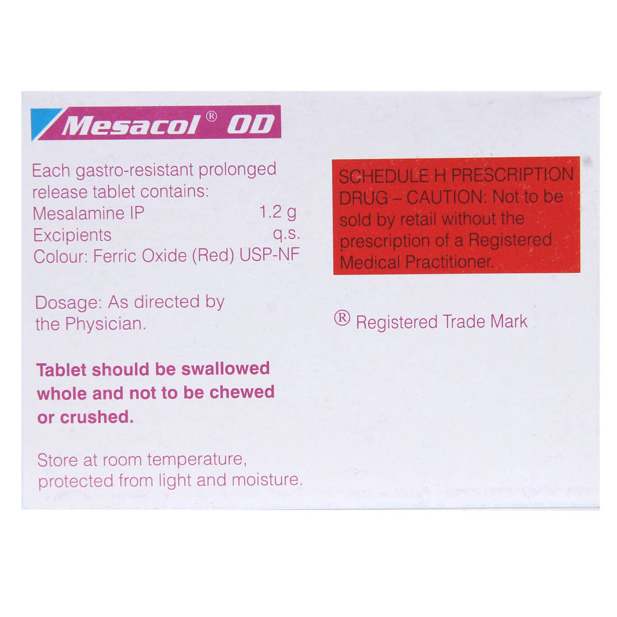 Mesacol OD Tablet 15's, Pack of 15 TABLETS Mesacol OD Tablet 15's, Pack of 15 TABLETS