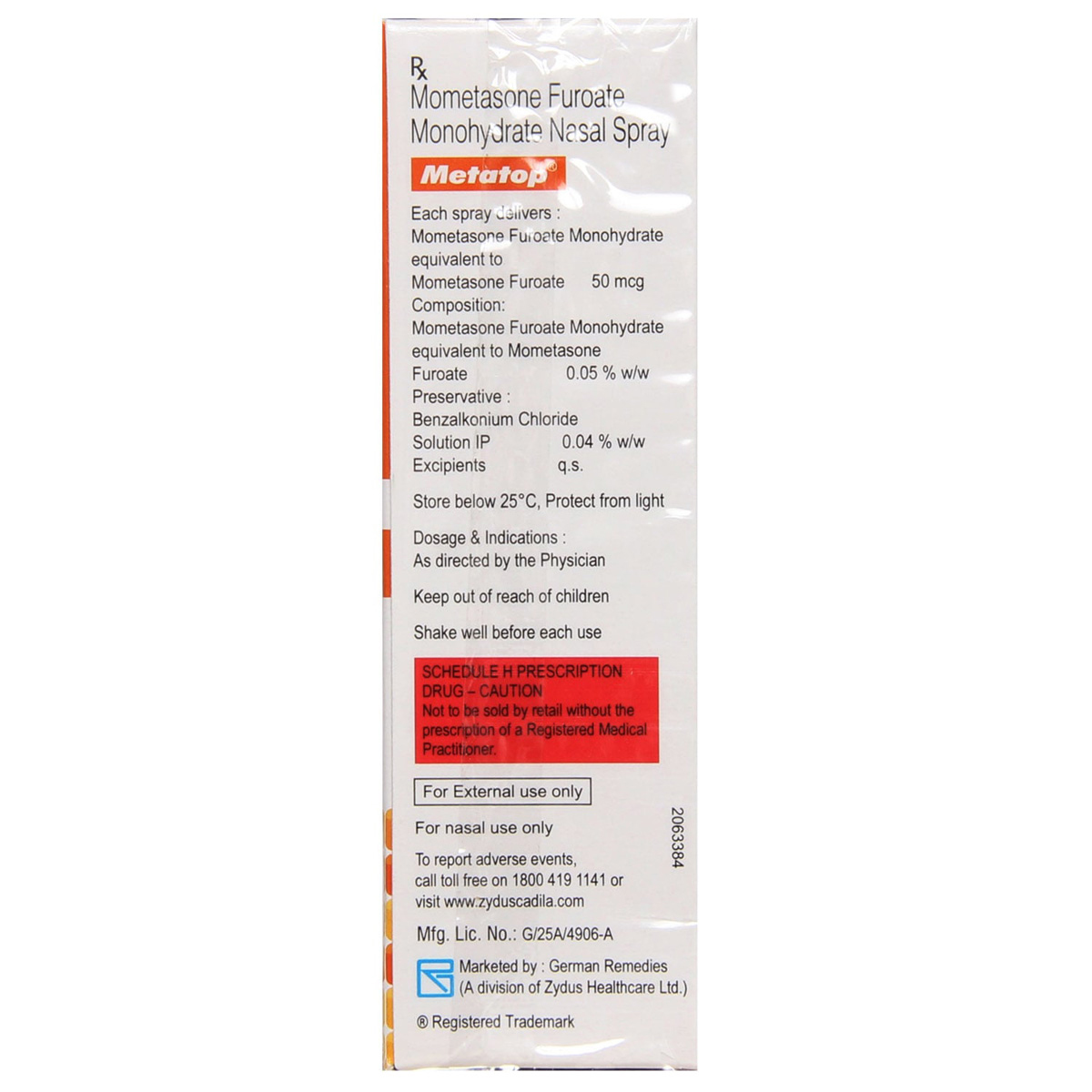 Metatop Nasal Spary 12 gm, Pack of 1 NASAL SPRAY Metatop Nasal Spary 12 gm, Pack of 1 NASAL SPRAY