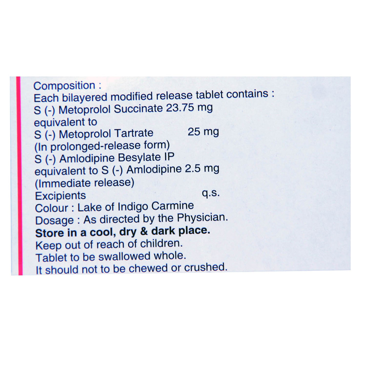 Metpure AM 2.5 Tablet 10's, Pack of 10 TabletS Metpure AM 2.5 Tablet 10's, Pack of 10 TabletS