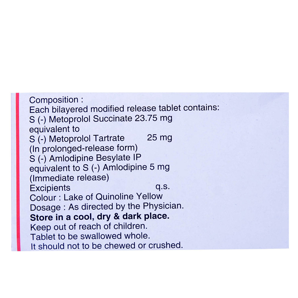 Metpure AM 5 Tablet 10's, Pack of 10 TABLETS Metpure AM 5 Tablet 10's, Pack of 10 TABLETS