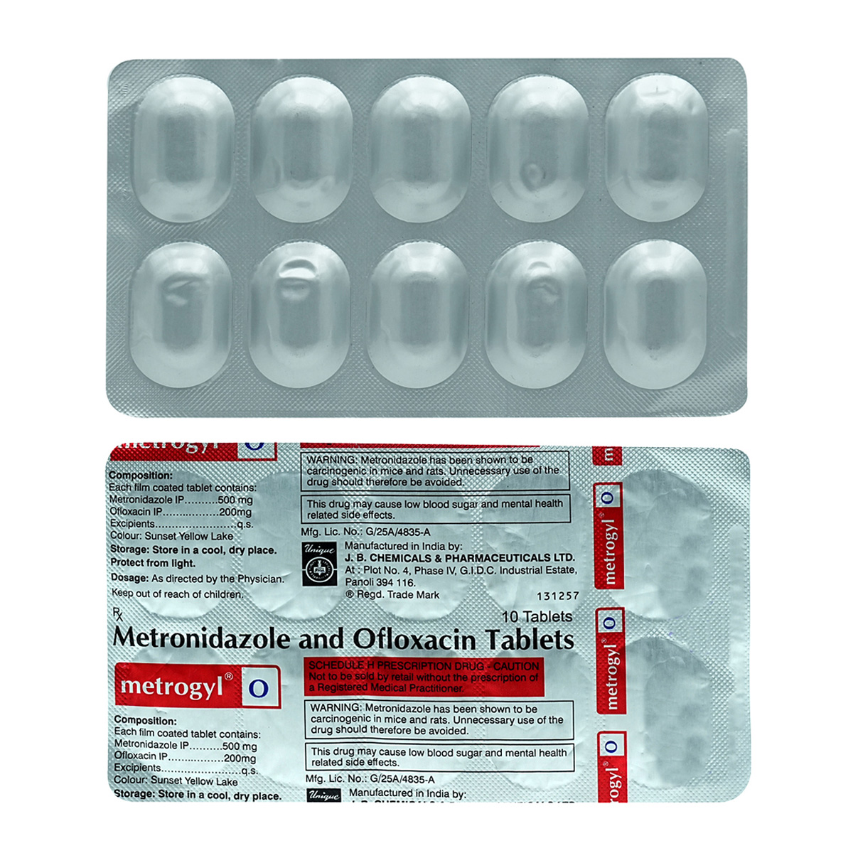 Metrogyl O Tablet 10's, Pack of 10 TABLETS Metrogyl O Tablet 10's, Pack of 10 TABLETS