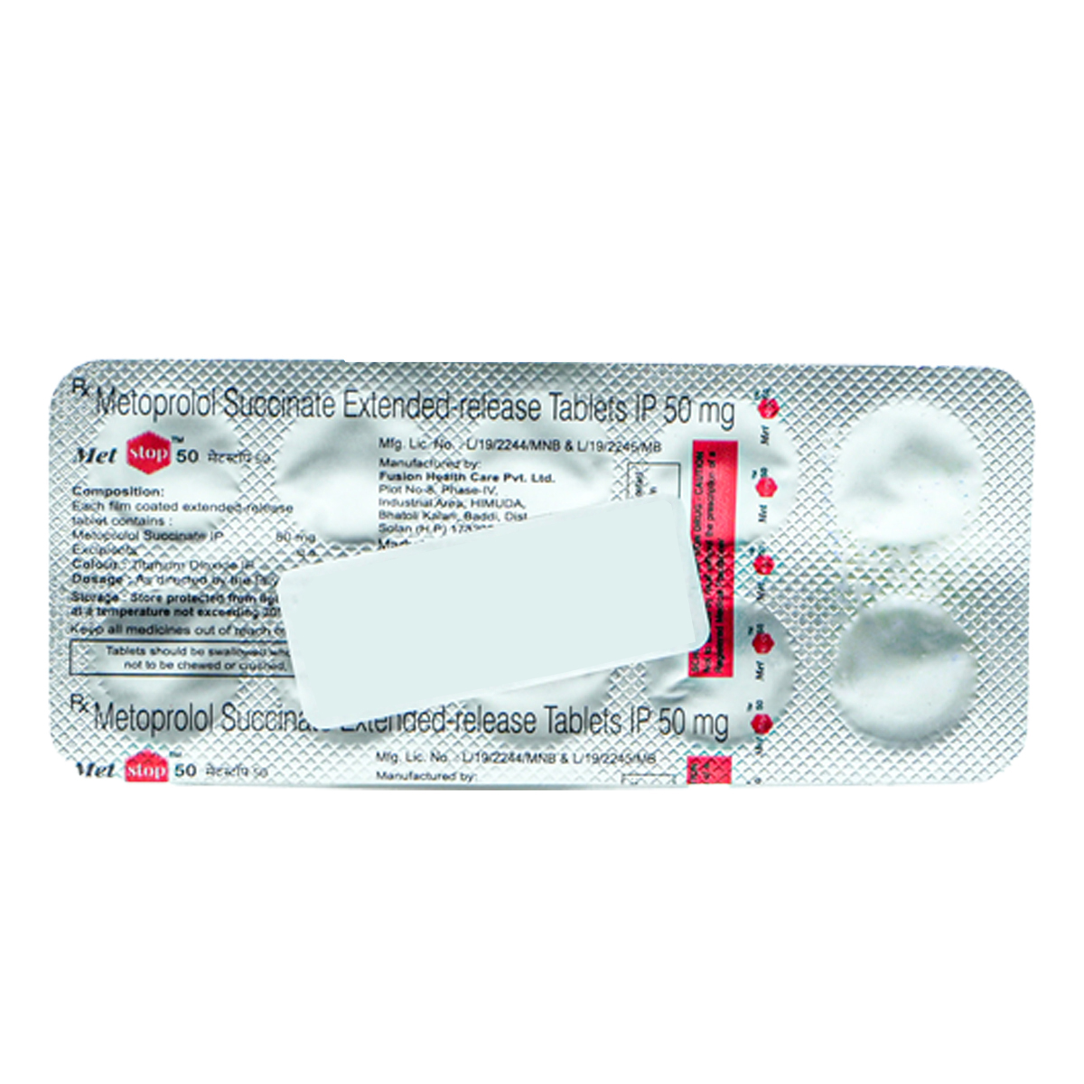 Metstop 50 Tablet 10's, Pack of 10 TabletS Metstop 50 Tablet 10's, Pack of 10 TabletS