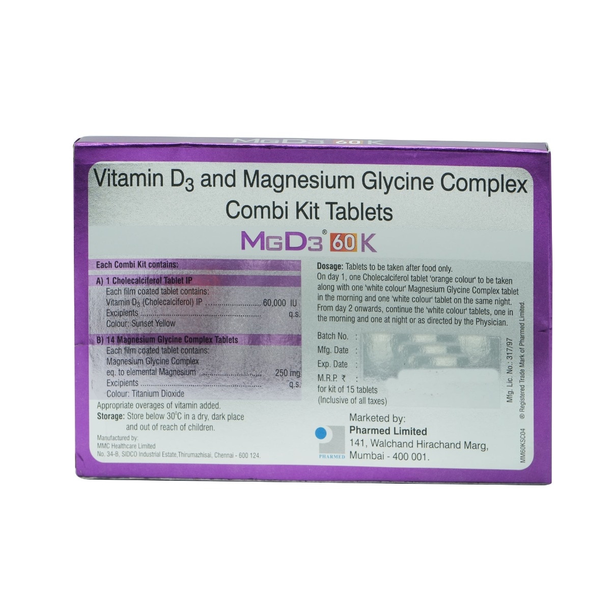 Mgd3 60K Tab Combi Kit (14+1), Pack of 1 TABLET Mgd3 60K Tab Combi Kit (14+1), Pack of 1 TABLET