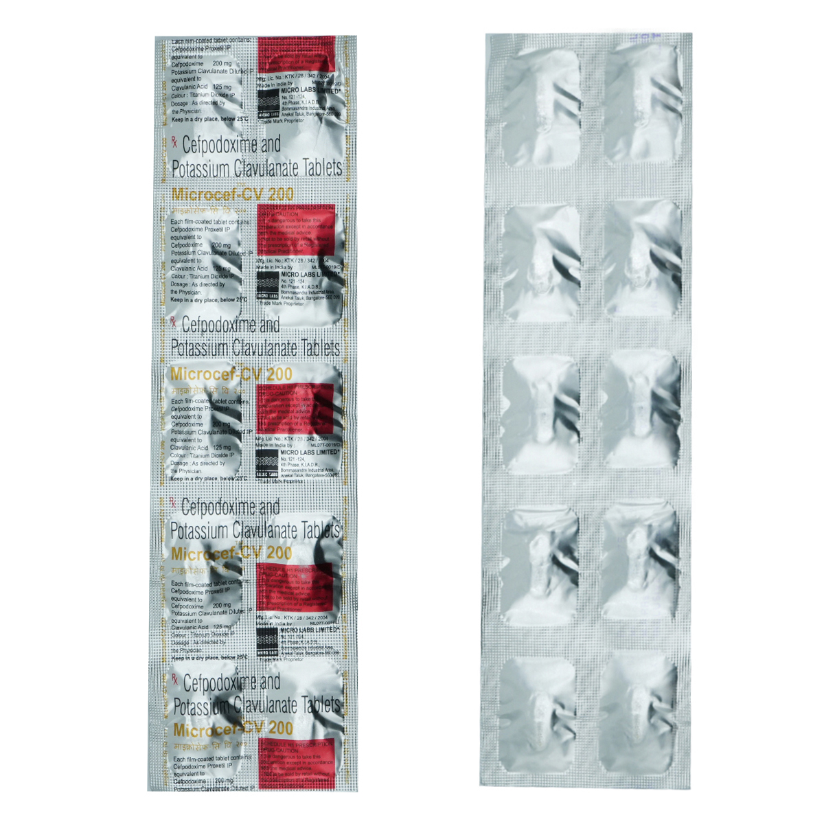 Microcef CV 200 Tablet 10's, Pack of 10 TABLETS Microcef CV 200 Tablet 10's, Pack of 10 TABLETS