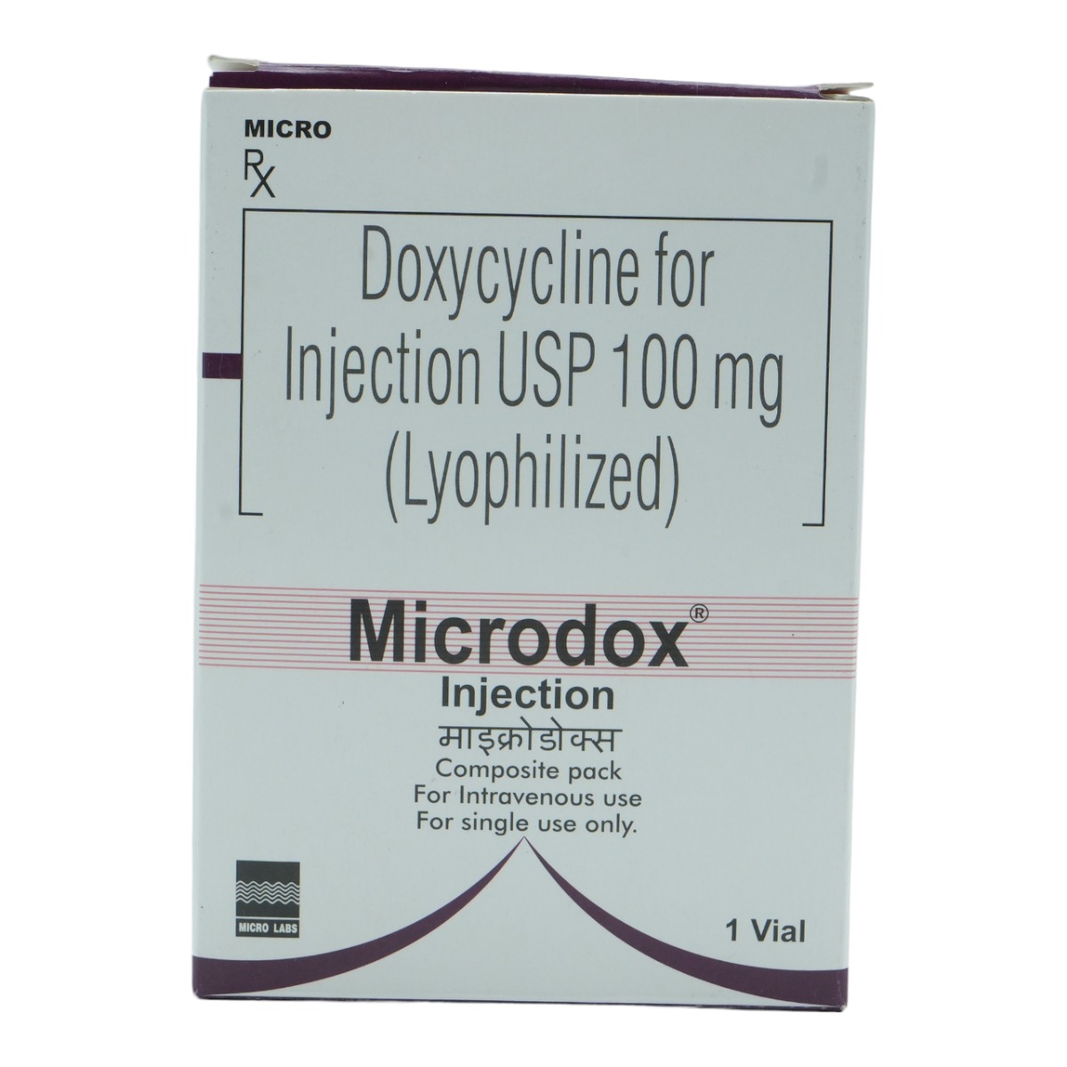 Microdox 100 mg Injection 1's, Pack of 1 Injection Microdox 100 mg Injection 1's, Pack of 1 Injection