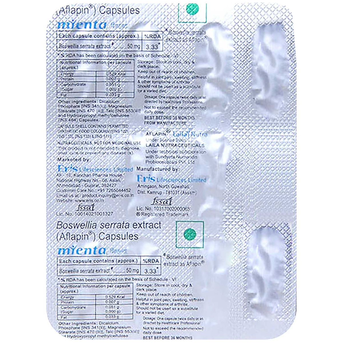 Mienta Capsule 10's, Pack of 10 CAPSULES Mienta Capsule 10's, Pack of 10 CAPSULES