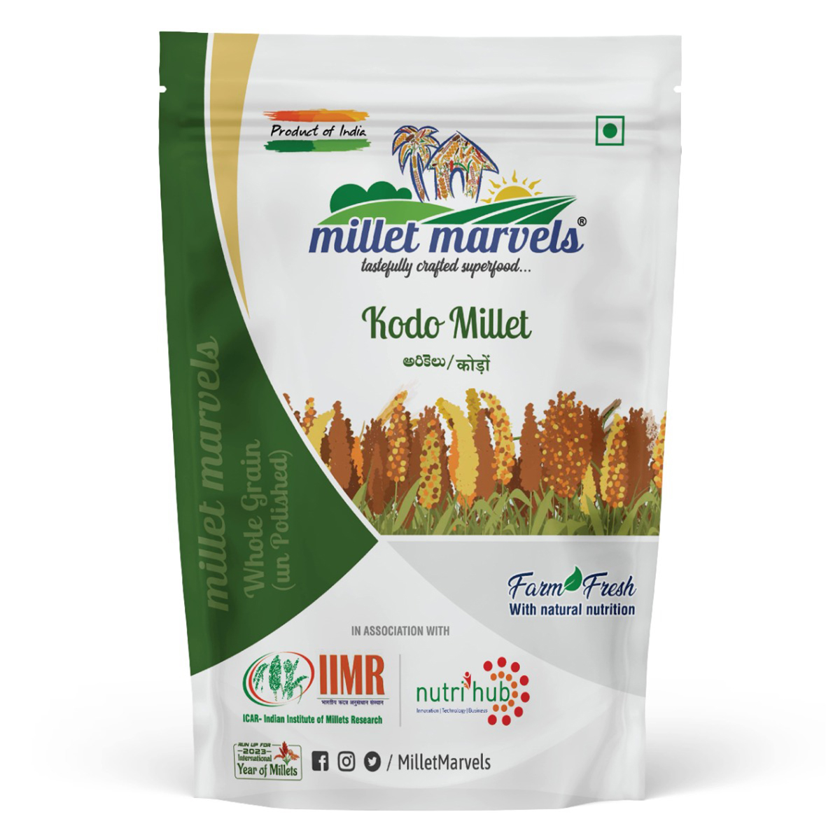 Millet Marvels Kodo Millet, 500 gm, Pack of 1 Millet Marvels Kodo Millet, 500 gm, Pack of 1