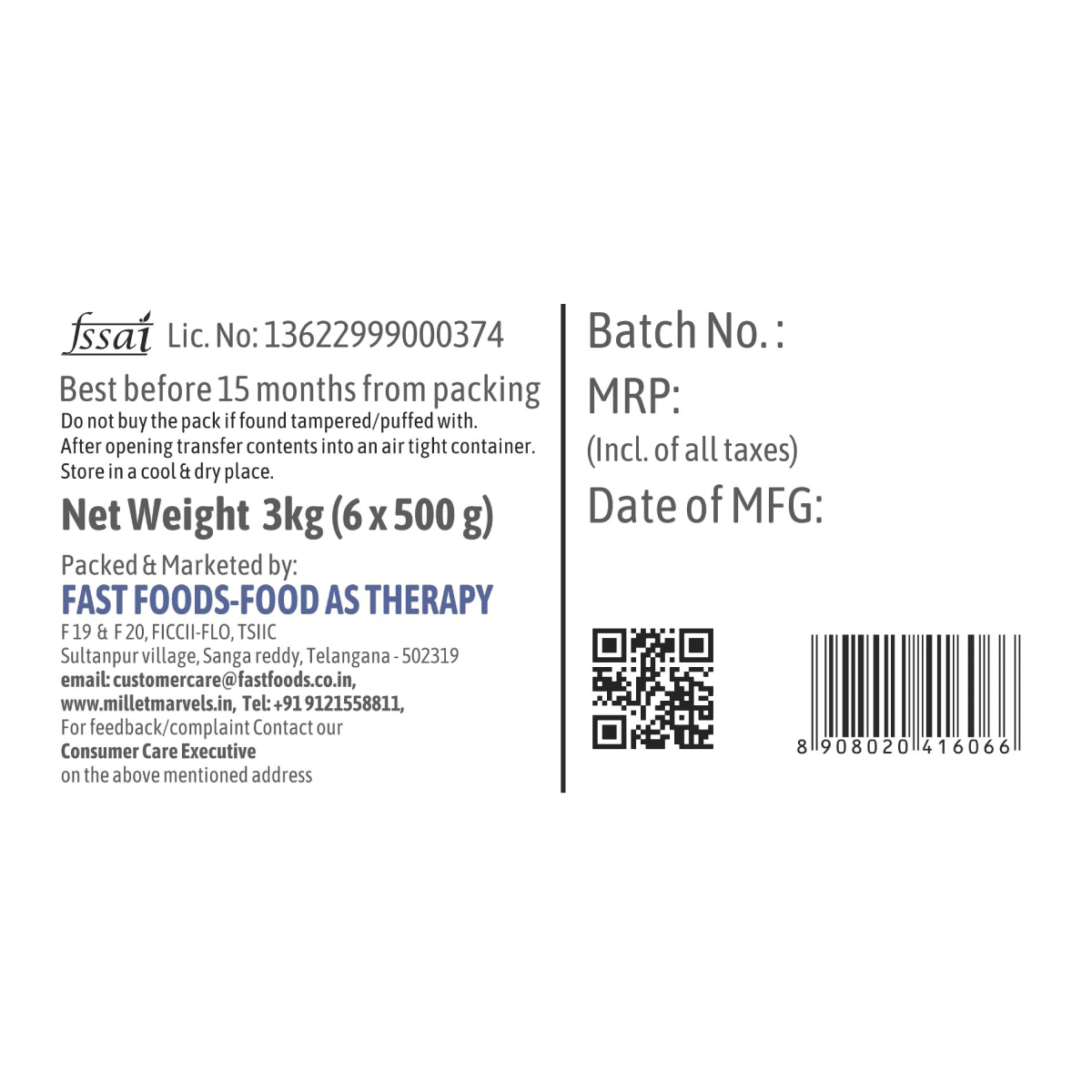 Millet Marvels Wholegrain, 6x500 gm, Pack of 1 Millet Marvels Wholegrain, 6x500 gm, Pack of 1