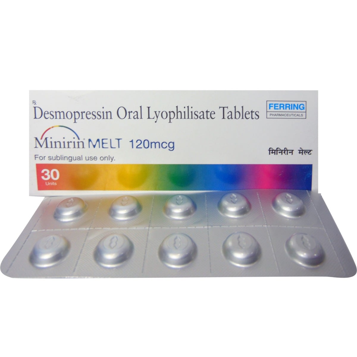 Minirin Melt 120 mcg Tablet 10's, Pack of 10 TabletS Minirin Melt 120 mcg Tablet 10's, Pack of 10 TabletS