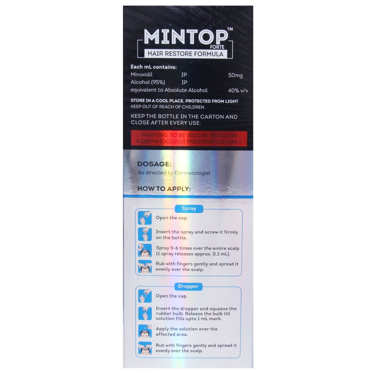 Mintop Forte 5% Solution 120 ml, Pack of 1 SOLUTION Mintop Forte 5% Solution 120 ml, Pack of 1 SOLUTION