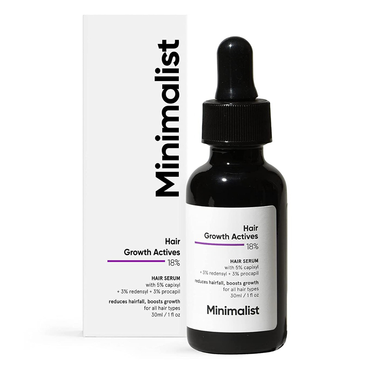Minimalist 18% Hair Growth Actives Hair Serum 30 ml | Boosts Hair Growth and Improves Hair Thickness, Pack of 1 Minimalist 18% Hair Growth Actives Hair Serum 30 ml | Boosts Hair Growth and Improves Hair Thickness, Pack of 1