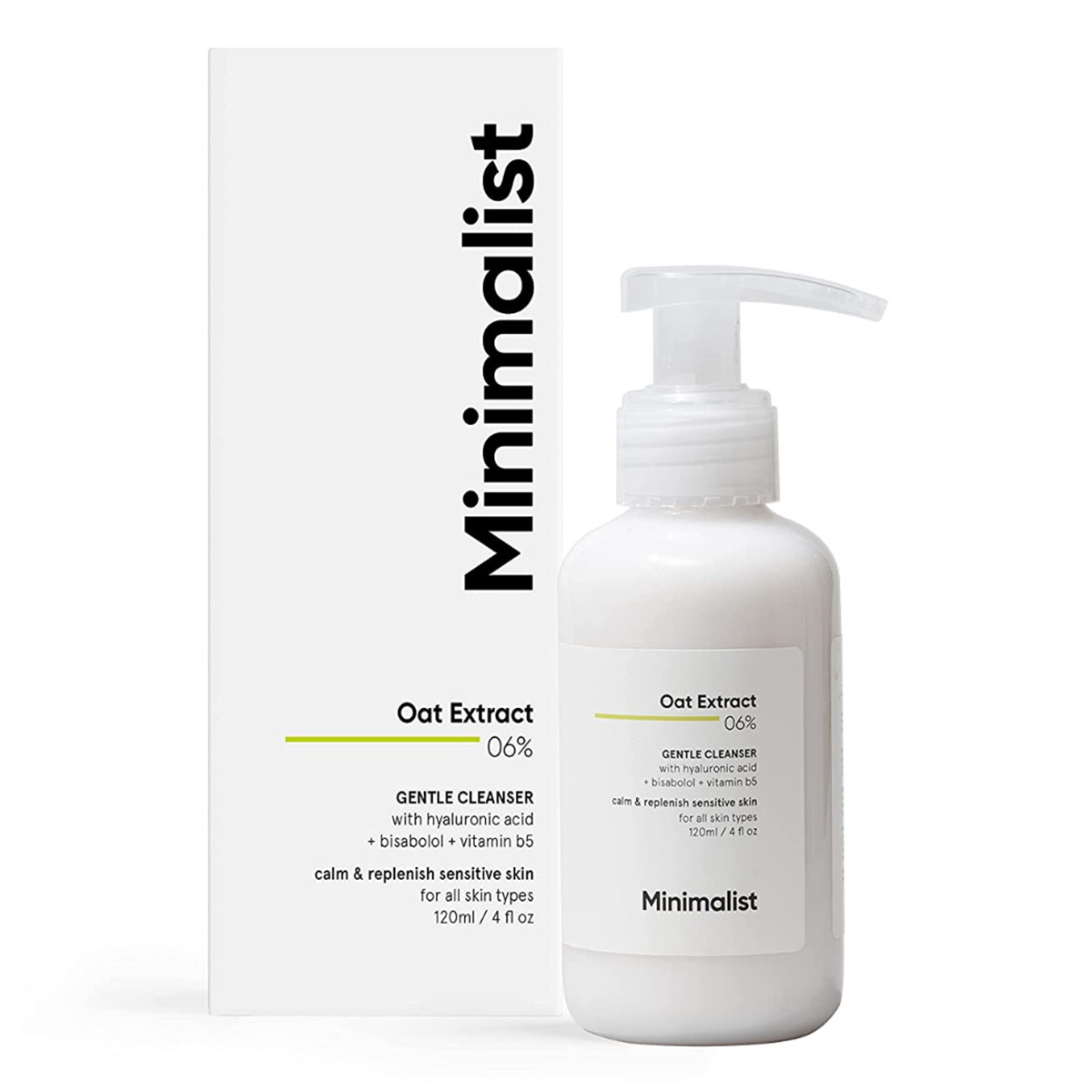 Minimalist 06% Oat Extract Gentle Cleanser 120 ml| For Senstitive Skin, Pack of 1 Minimalist 06% Oat Extract Gentle Cleanser 120 ml| For Senstitive Skin, Pack of 1