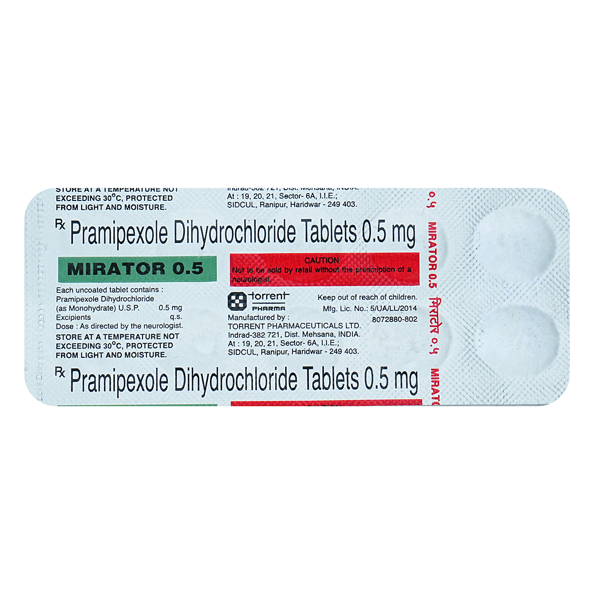 Mirator 0.5 Tablet 10's, Pack of 10 TabletS Mirator 0.5 Tablet 10's, Pack of 10 TabletS