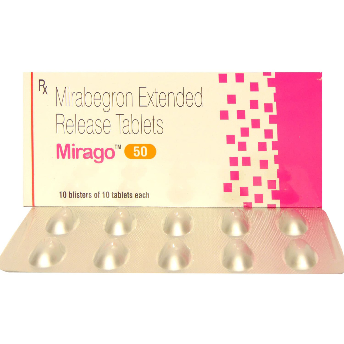 Mirago 50 Tablet 10's, Pack of 10 TABLETS Mirago 50 Tablet 10's, Pack of 10 TABLETS