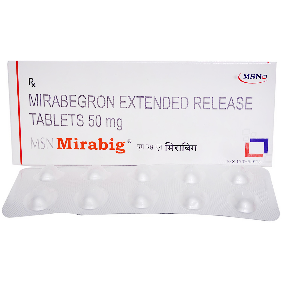 Mirabig 50 ER Tablet 10's, Pack of 10 TABLET ERS Mirabig 50 ER Tablet 10's, Pack of 10 TABLET ERS