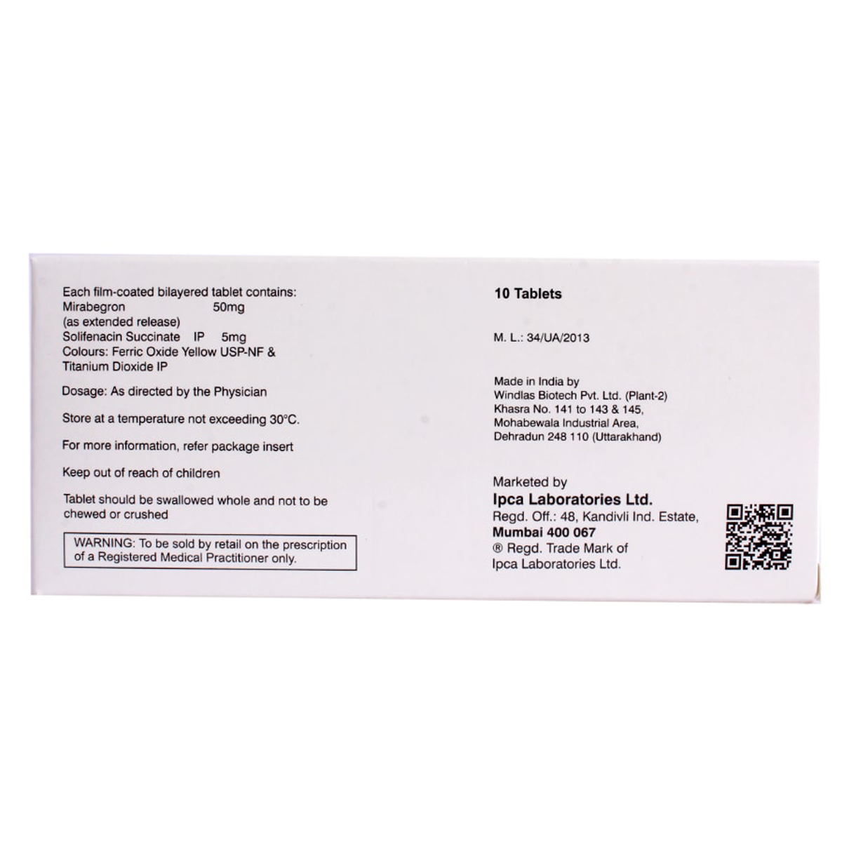 Mirbeg-S 50 Tablet 10's, Pack of 10 Mirbeg-S 50 Tablet 10's, Pack of 10