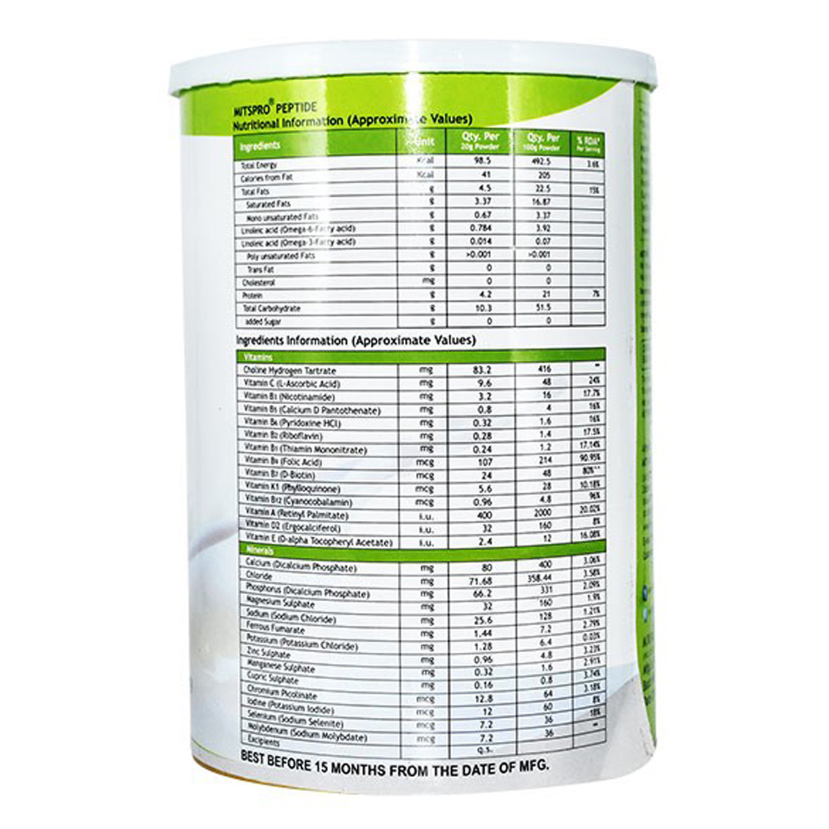 Mitspro Peptide Vanilla Powder 400 gm, Pack of 1 Mitspro Peptide Vanilla Powder 400 gm, Pack of 1