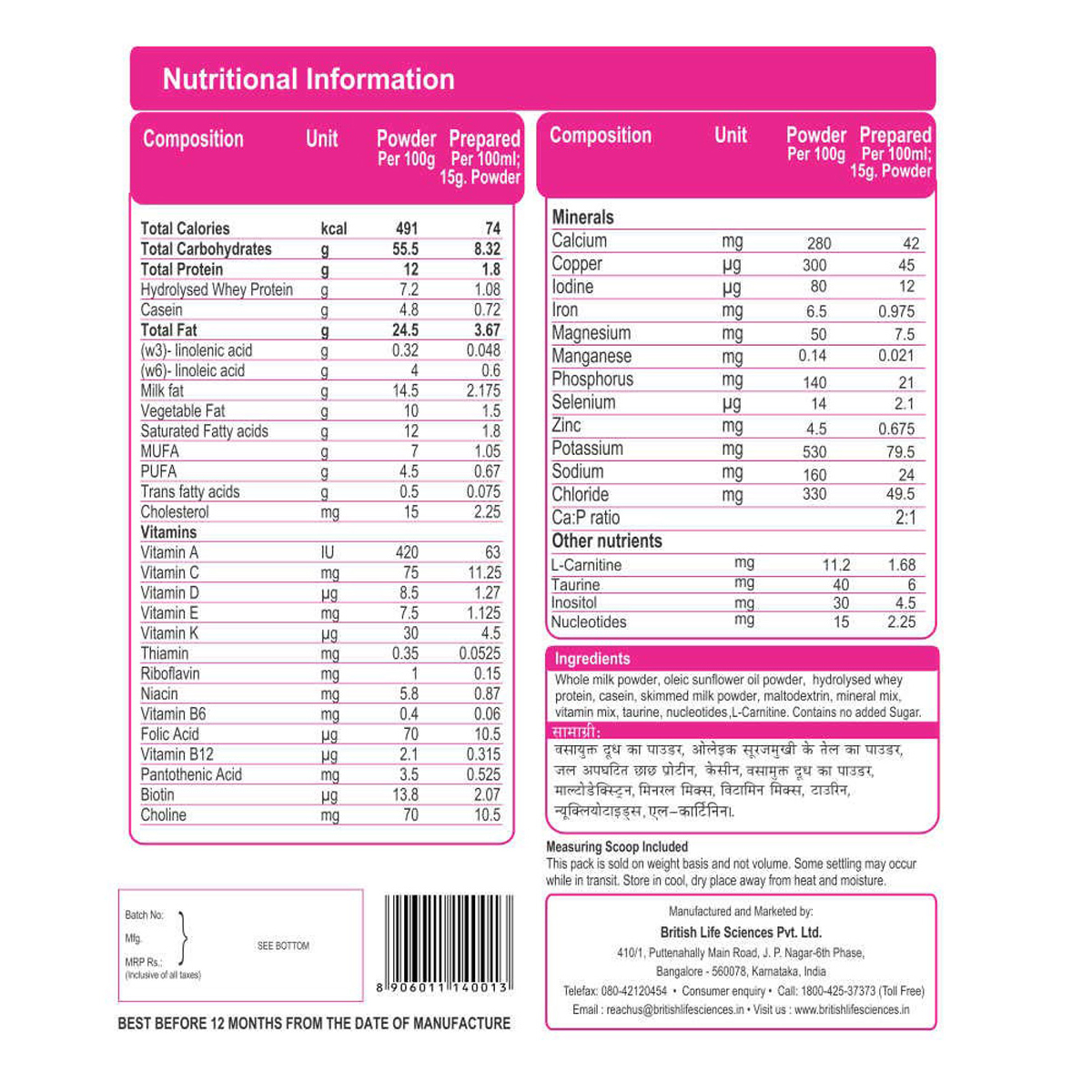 MMS Stage 1 Infant Formula Powder, 400 gm, Pack of 1 MMS Stage 1 Infant Formula Powder, 400 gm, Pack of 1