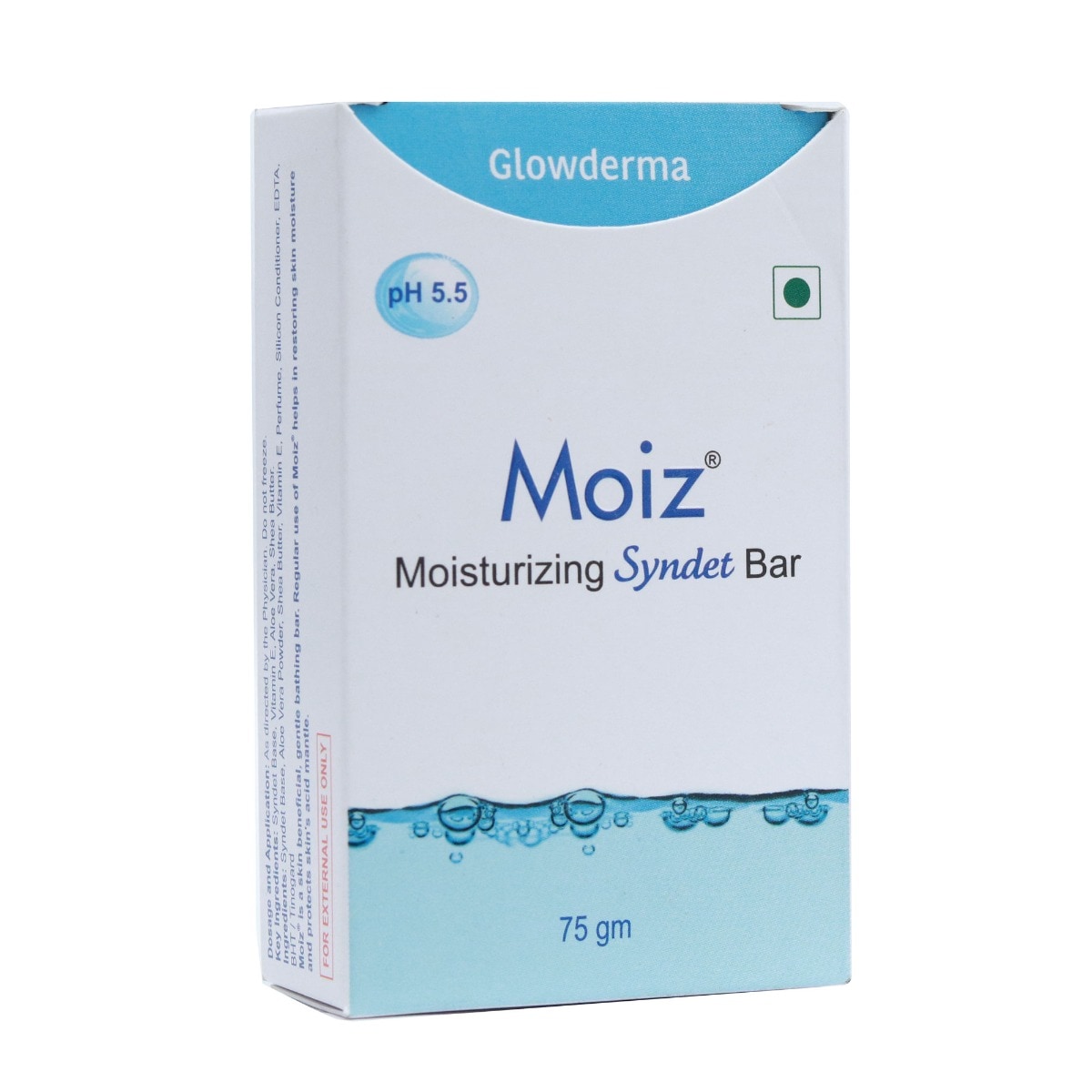 Moiz Moisturizing Syndet Bar 75 gm | Moisturises Skin | pH 5.5, Pack of 1 Moiz Moisturizing Syndet Bar 75 gm | Moisturises Skin | pH 5.5, Pack of 1