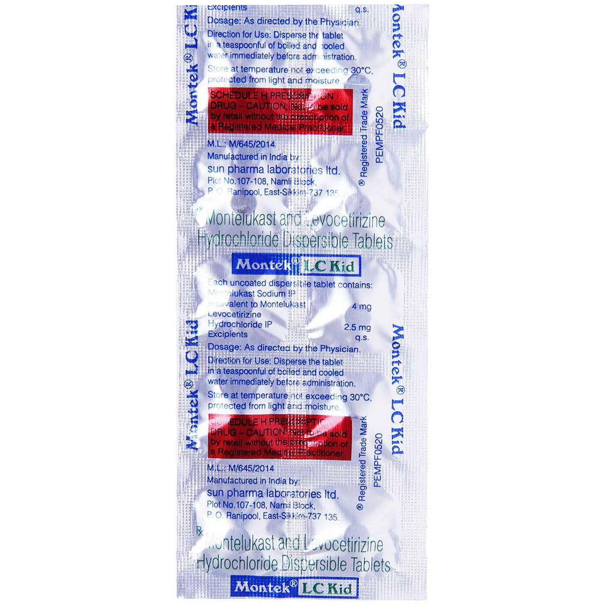 Montek LC Kid Tablet 10's, Pack of 10 TABLETS Montek LC Kid Tablet 10's, Pack of 10 TABLETS