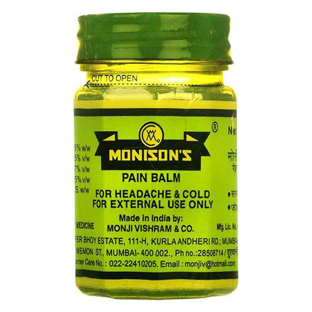 Monison's Pain Balm, 45 gm